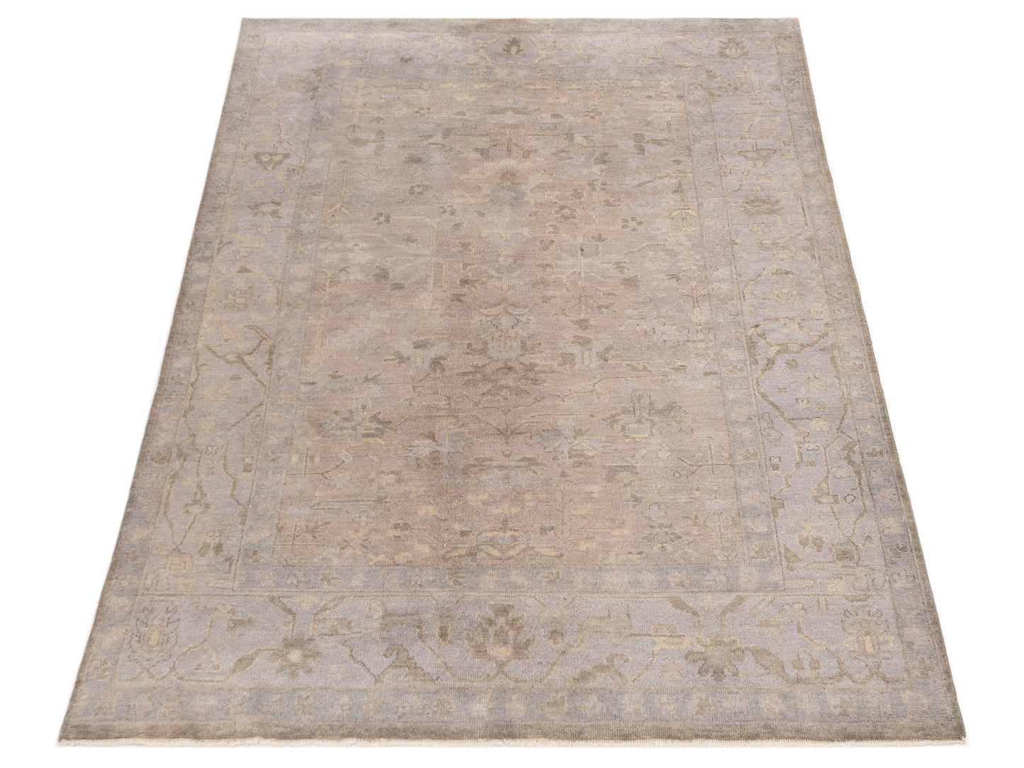 Oushara Gray Gray 6x9 Hand Knotted Rug