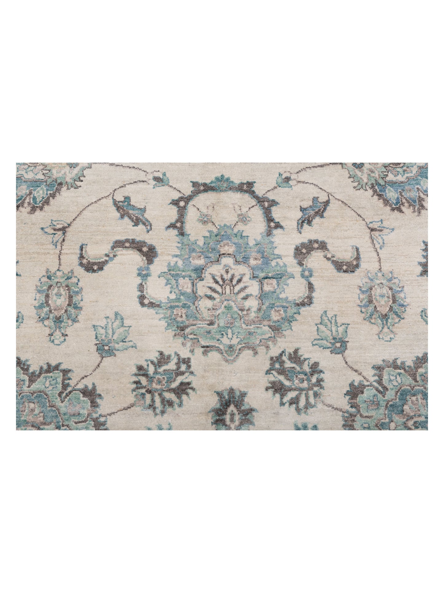 Tenzari Ivory Ivory 8.2x10.4 Hand Knotted Rug