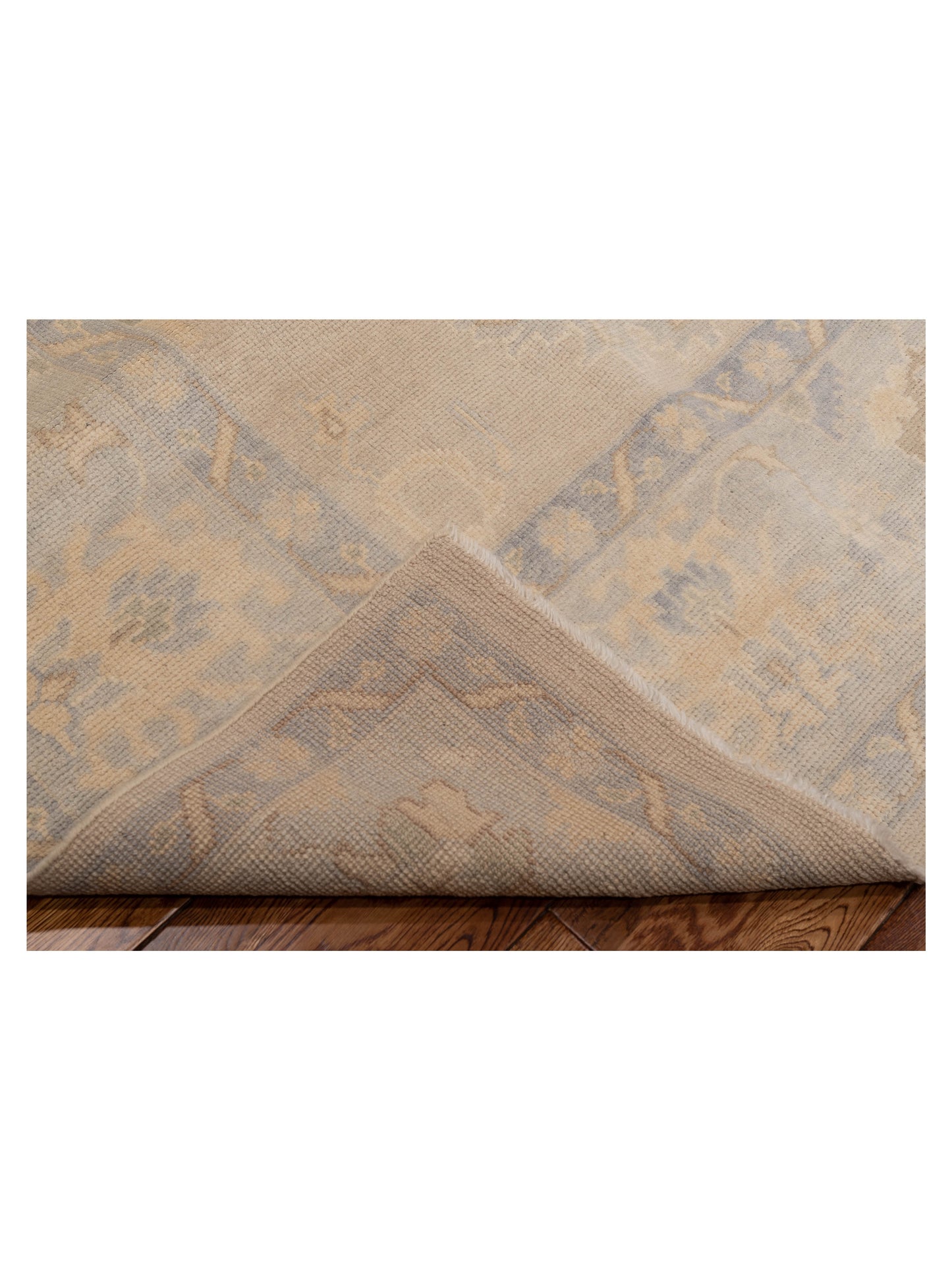 Oushara Beige Gray 8.2x10.6 Hand Knotted Rug