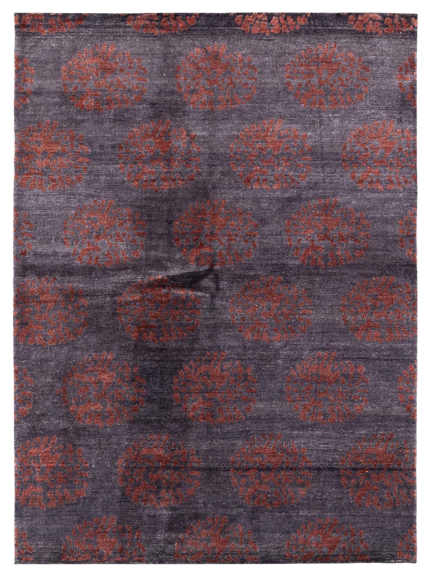 Siena Tibetino  Charcoal Red Contemporary