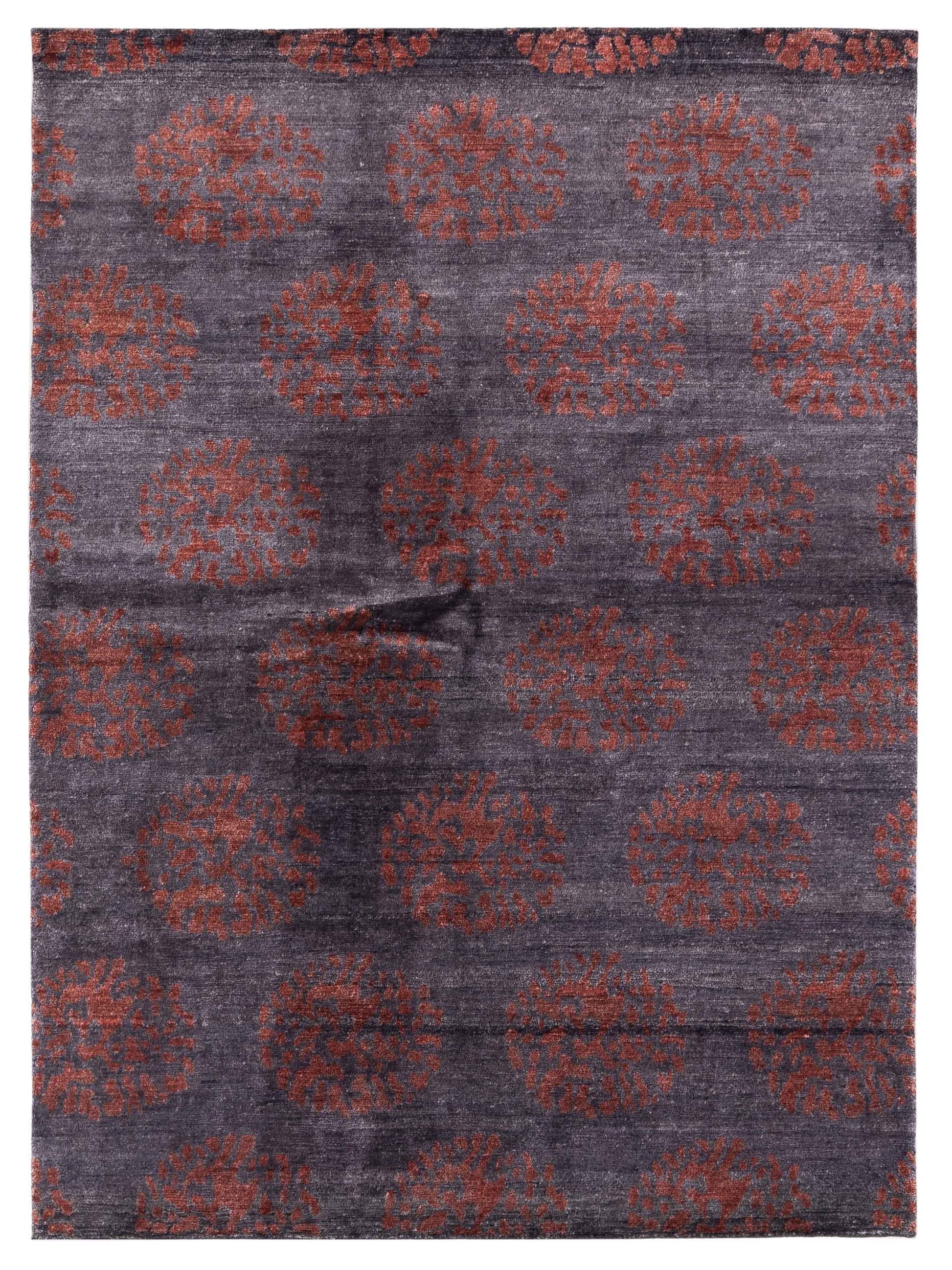 Siena Tibetino  Charcoal Red Contemporary