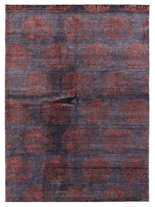 Siena Tibetino  Charcoal Red Contemporary