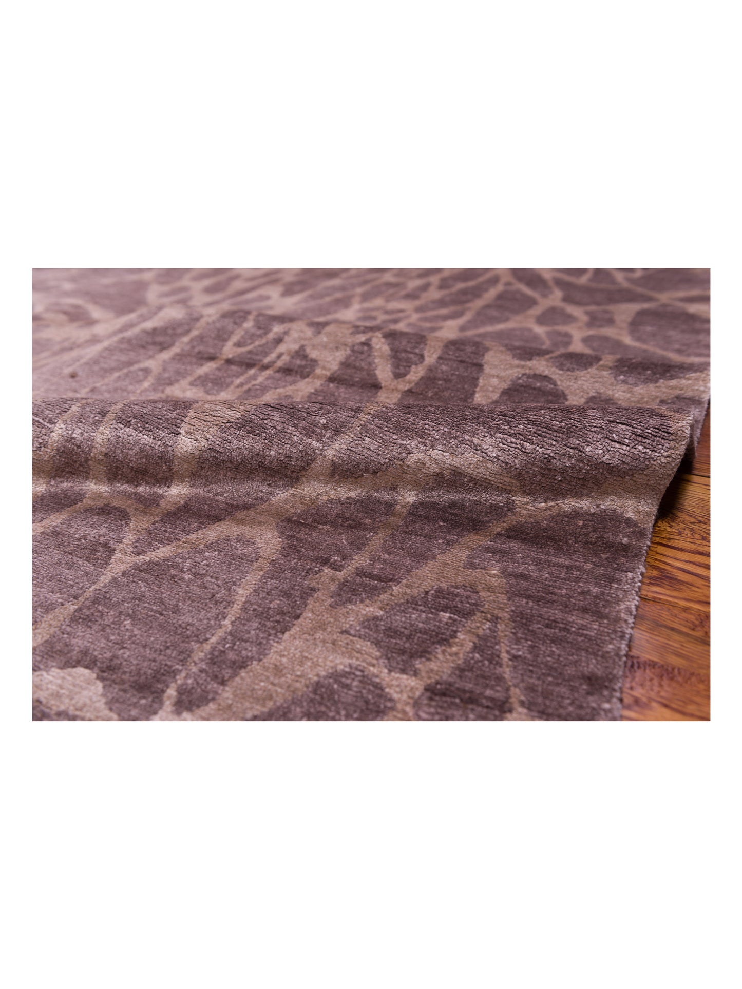 Tenzari Brown Brown 8.10x11.8 Hand Knotted Rug
