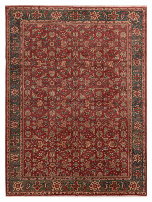 Pasha Antique Loom  Rust Green Traditional