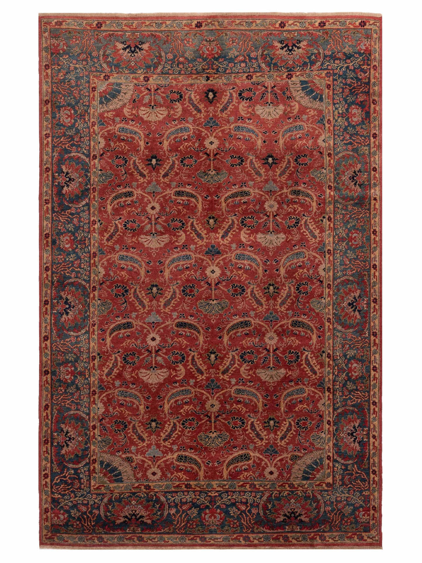 Pasha Antique Loom  Rust Blue Traditional