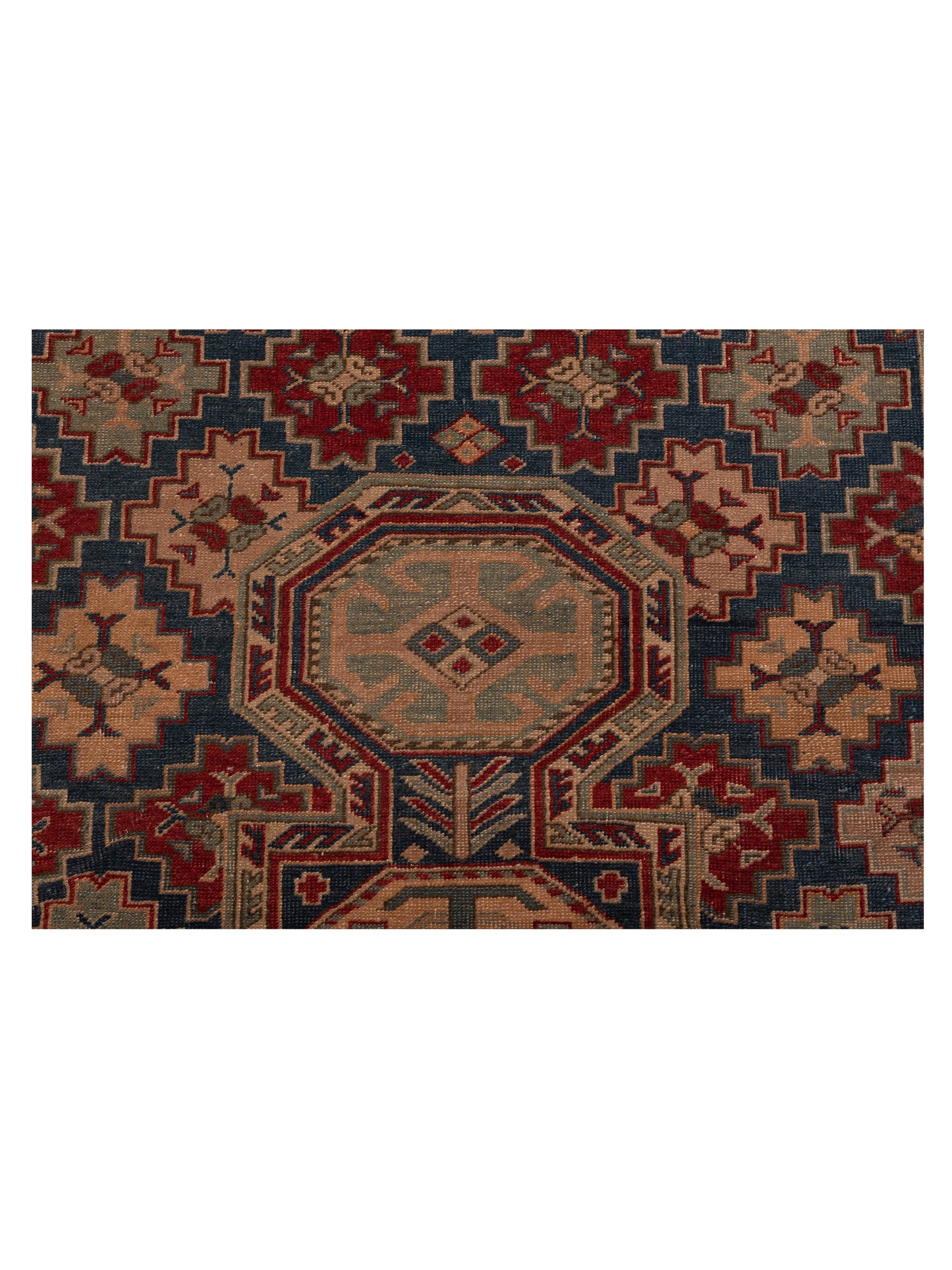 Shirvara Navy Red 4.1x6.5 Hand Knotted Rug