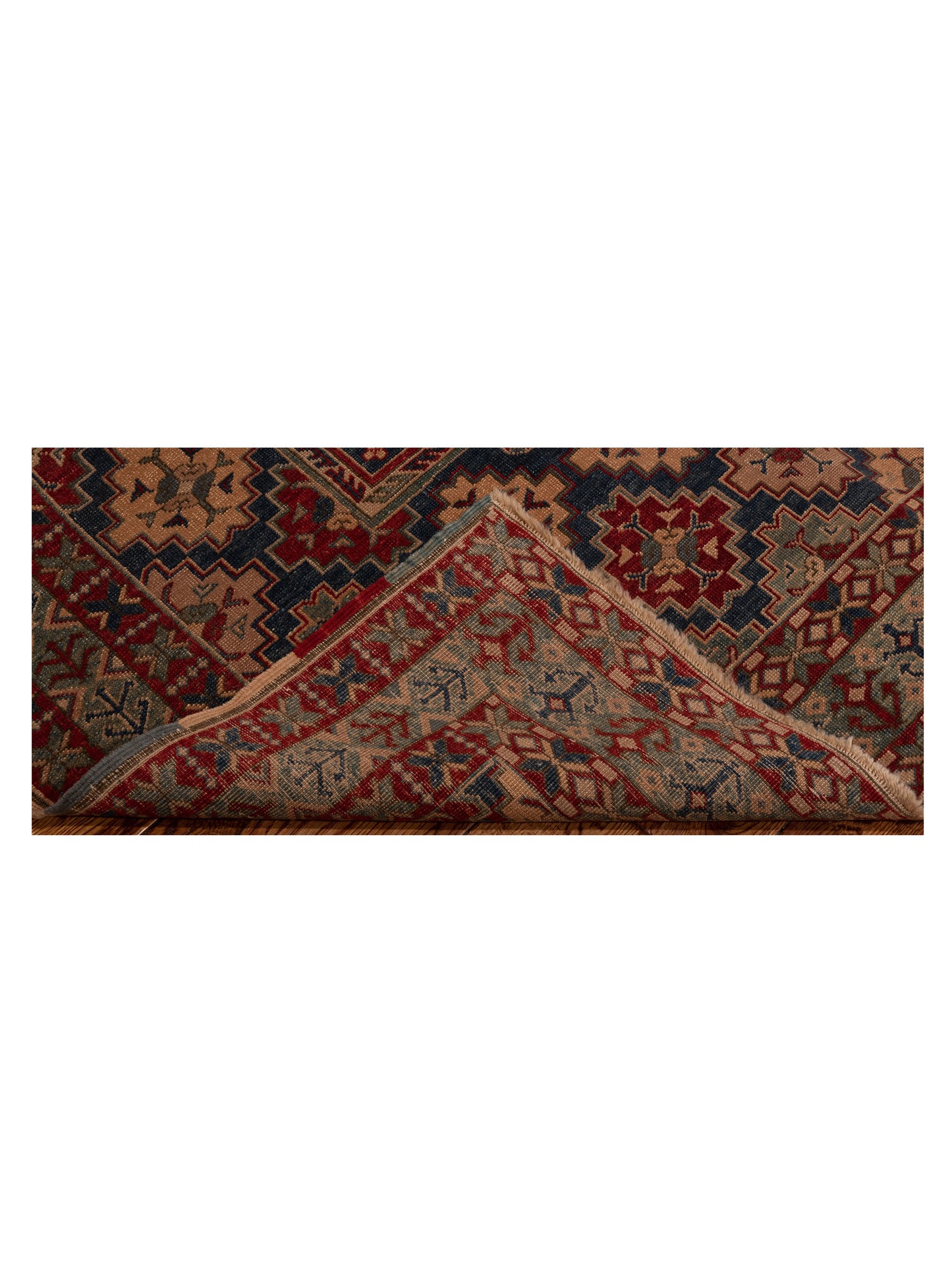 Shirvara Navy Red 4.1x6.5 Hand Knotted Rug