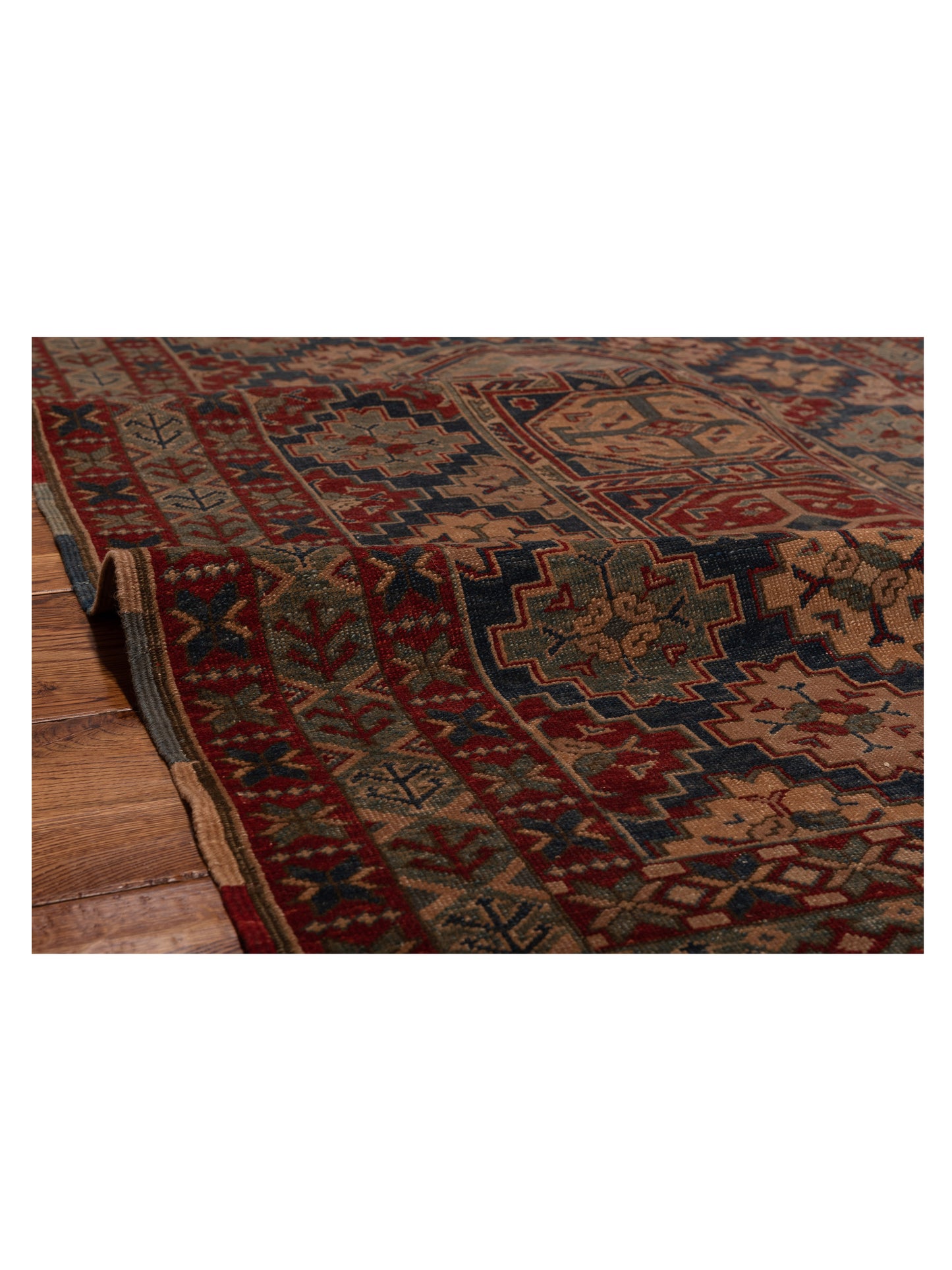 Shirvara Navy Red 4.1x6.5 Hand Knotted Rug