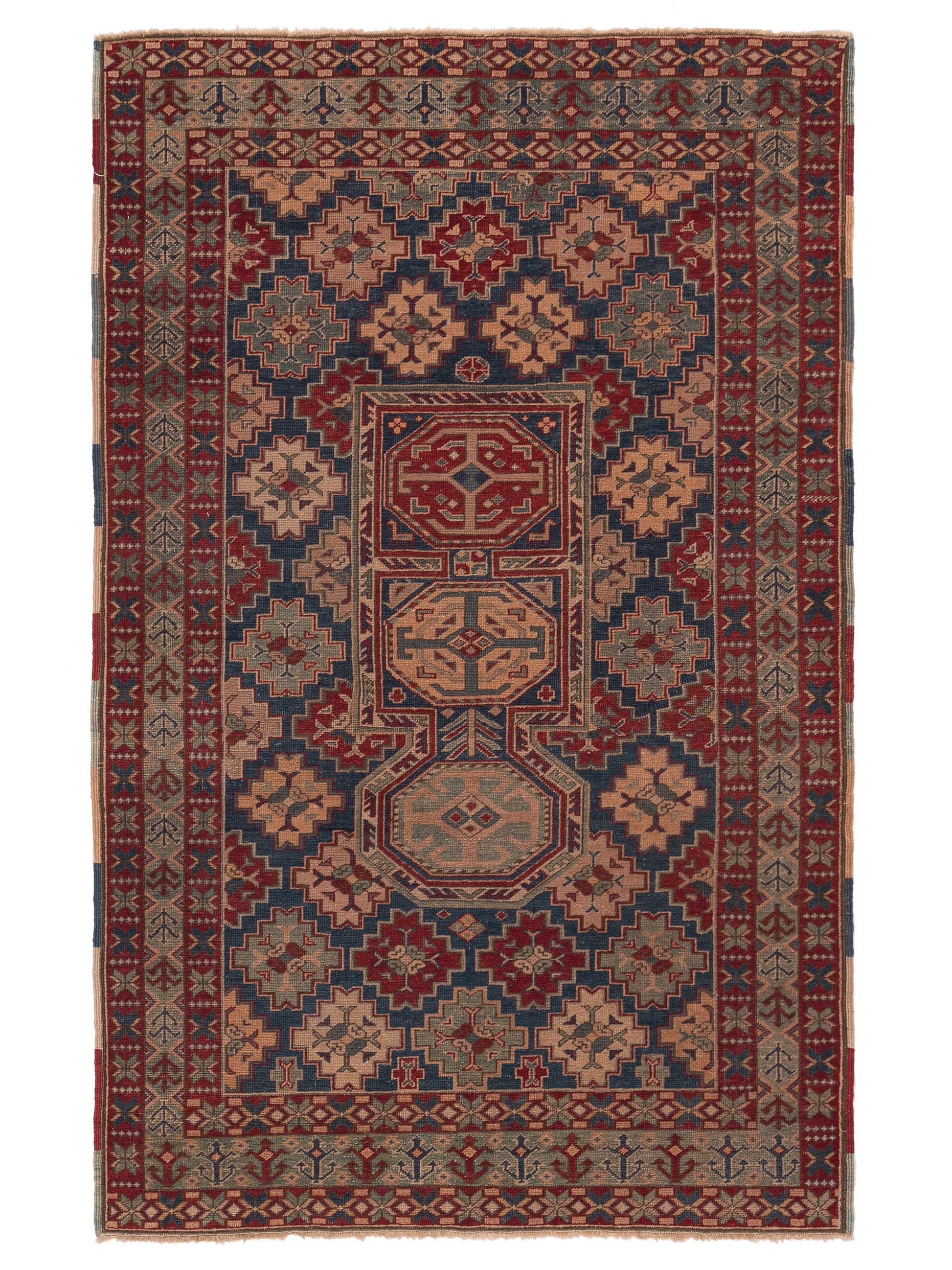 Pasha Turkish Shirwan  Navy Red Traditional