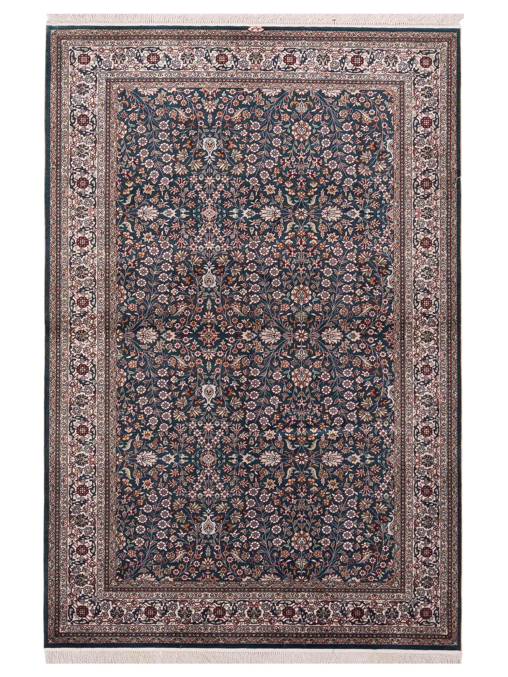 Pasha Pure Silk  Green Ivory Traditional