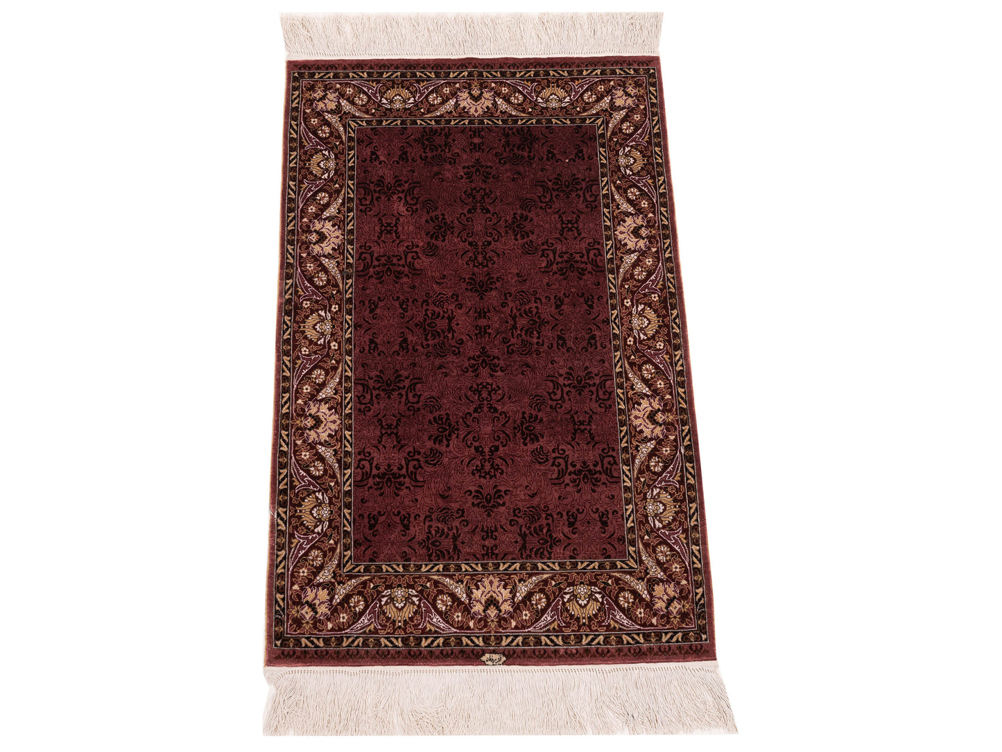 Pasha Pure Silk  Burgundy  Traditional