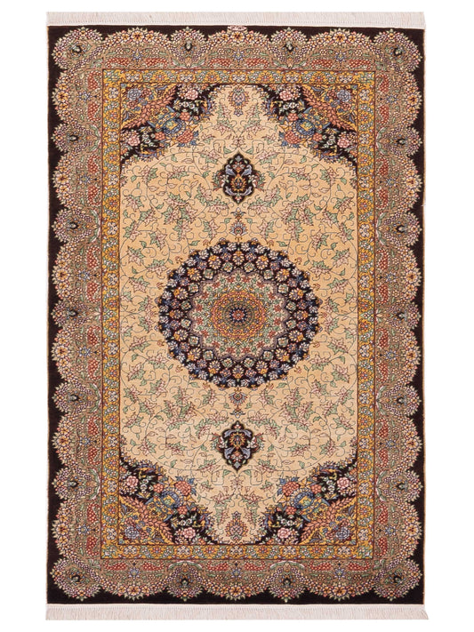 Pasha Pure Silk  Gold Brown Traditional