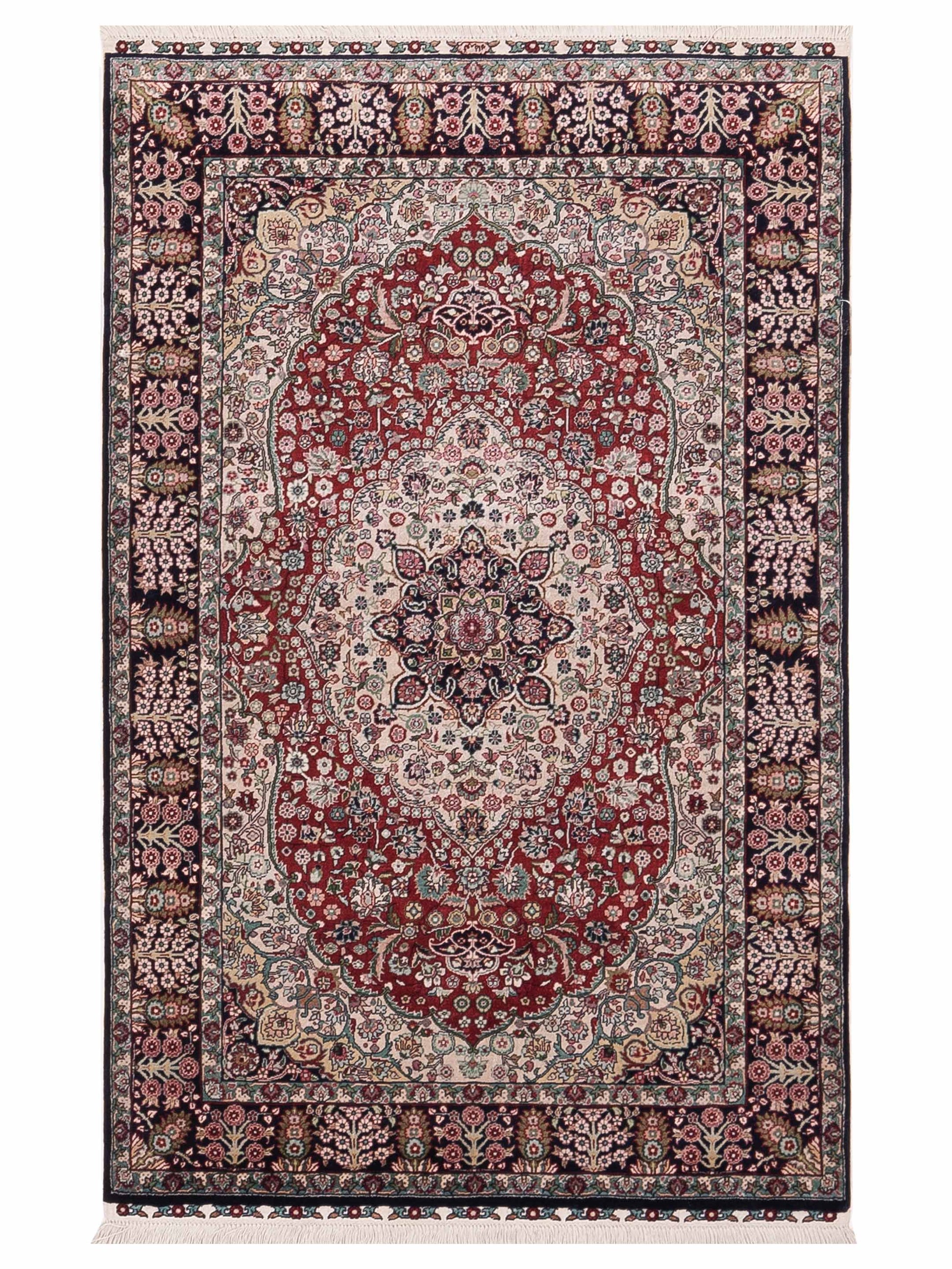 Pasha Pure Silk  Red Black Traditional