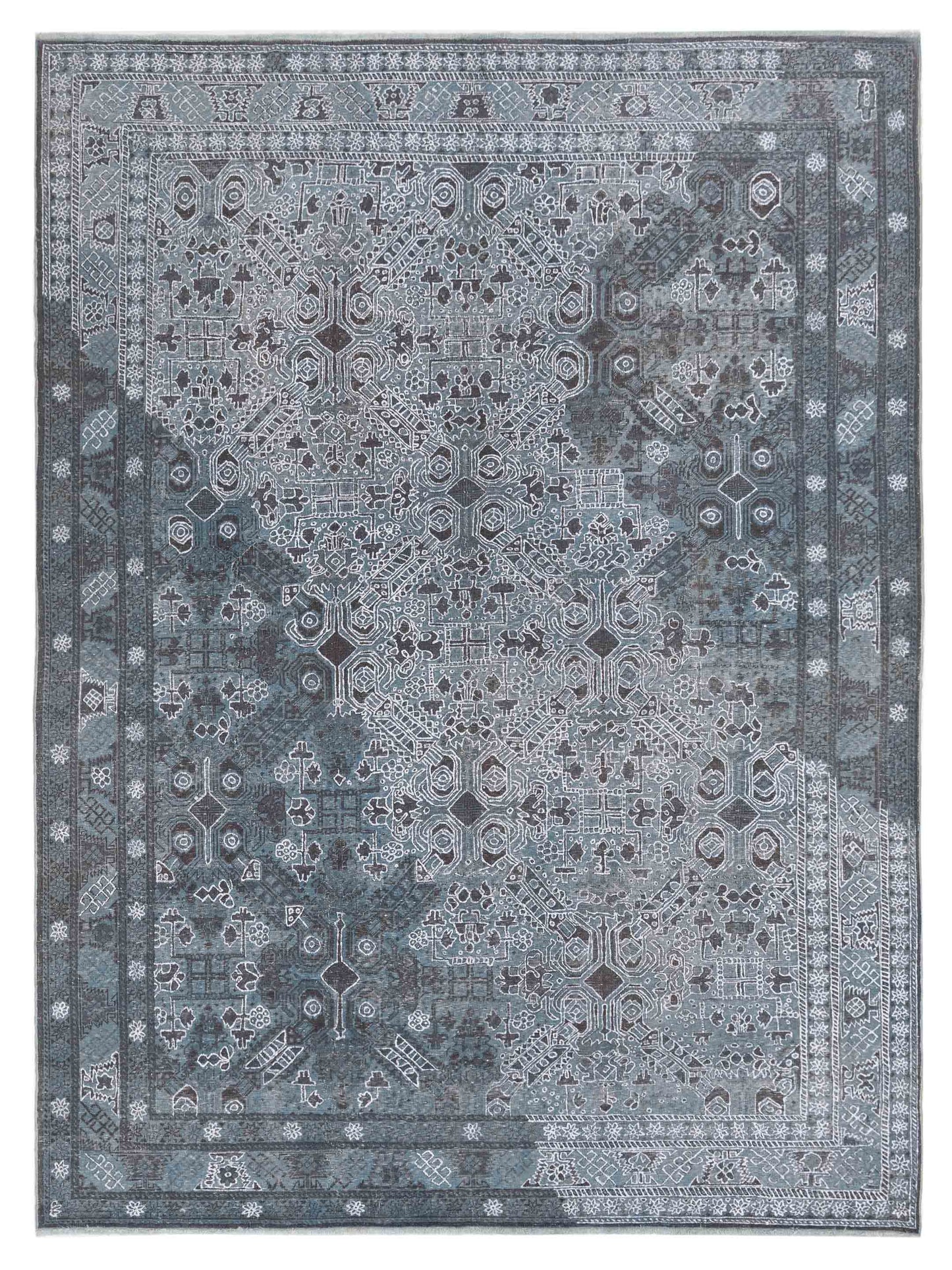 Pasha Vintage  Gray Blue Contemporary