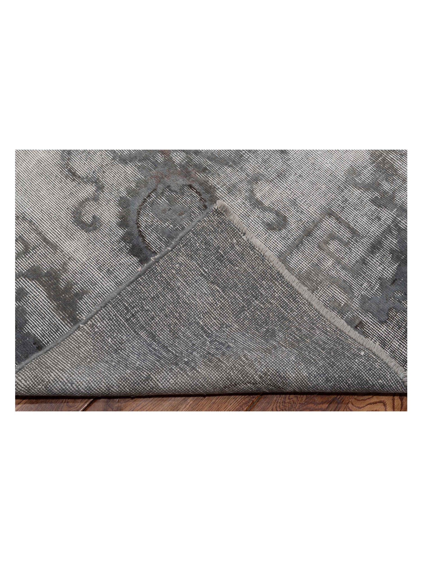 Vintage Gray 7.11x11.9 Hand Knotted Rug