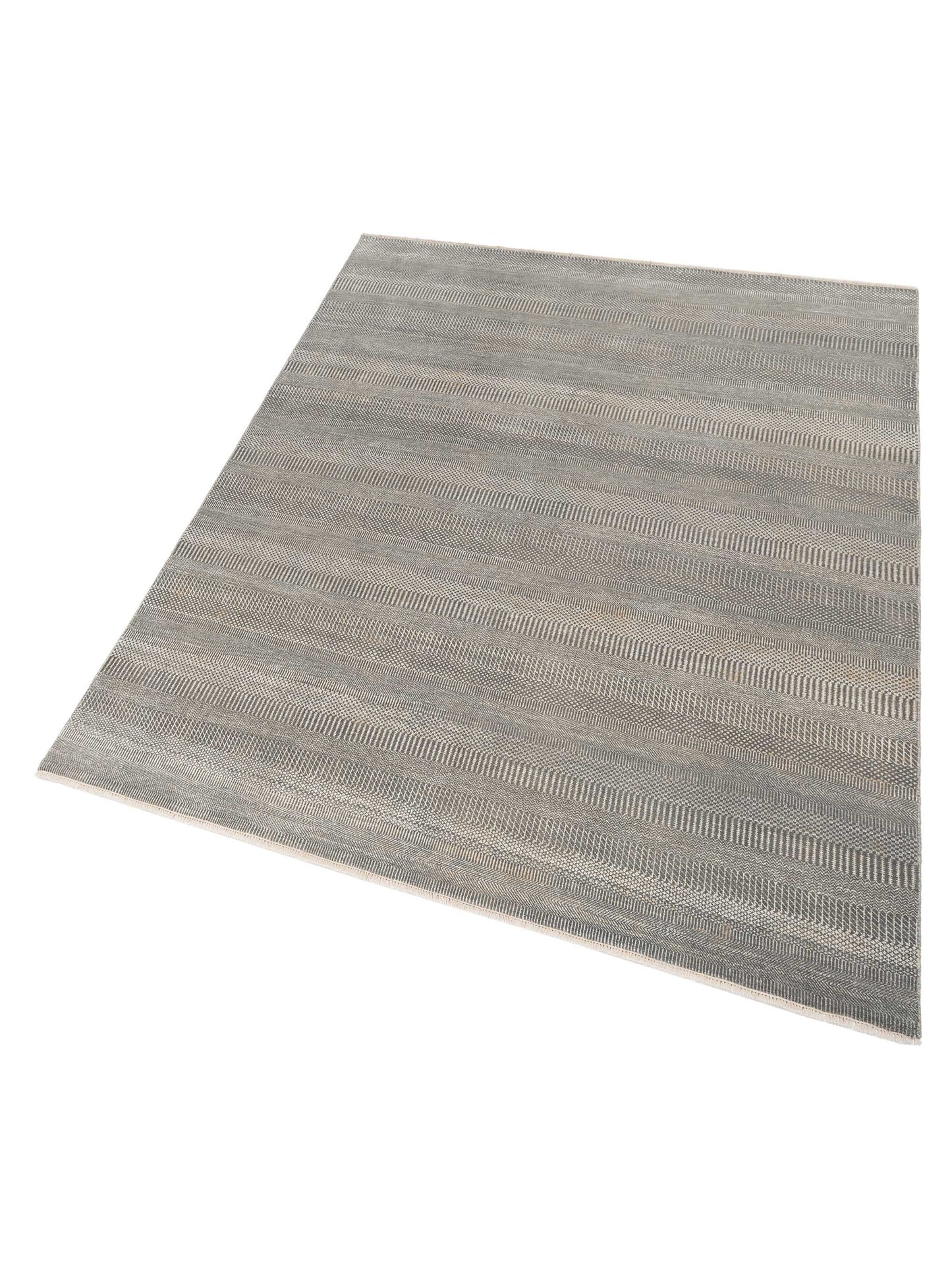 Toneva Silver Silver 8x9.11 Hand Knotted Rug