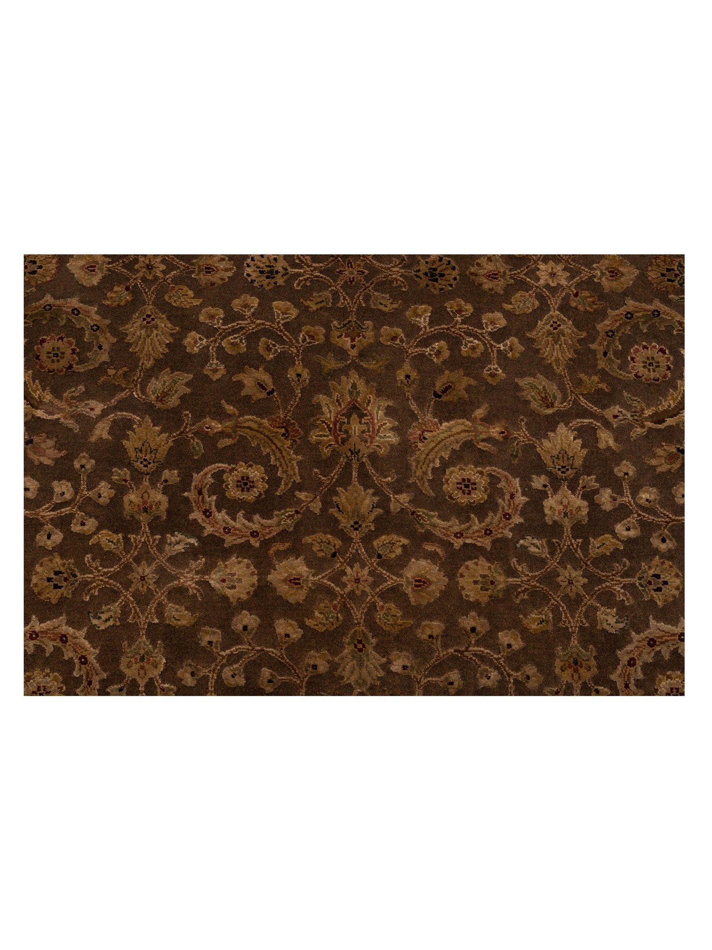 Javira Silk Brown Beige 4.1x6.2 Hand Knotted Rug