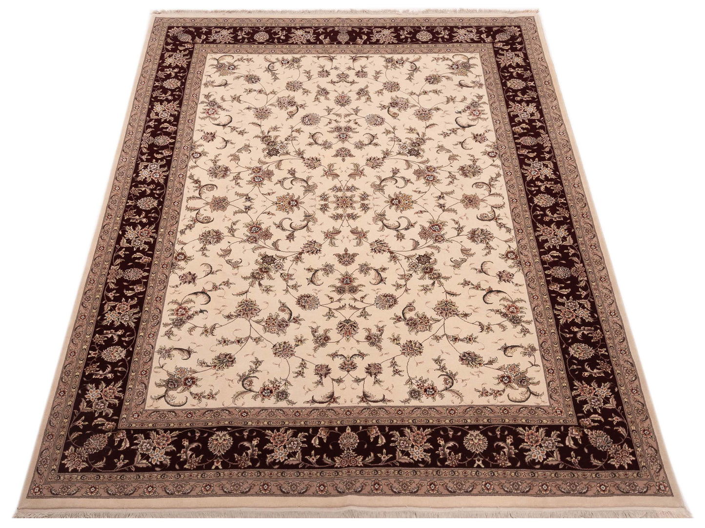 Artalya Ivory Red 9.1x12.2 Hand Knotted Rug