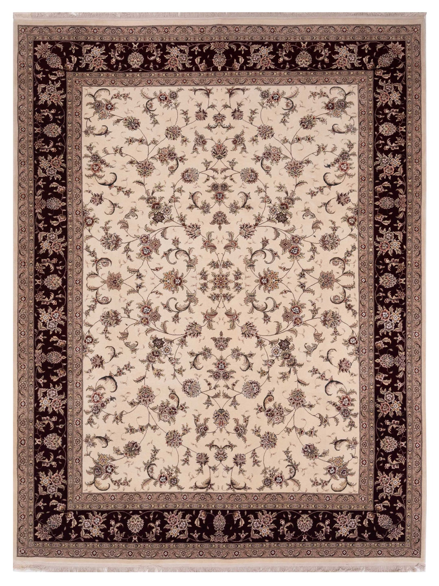 Pasha Magnolia  Ivory Red Traditional