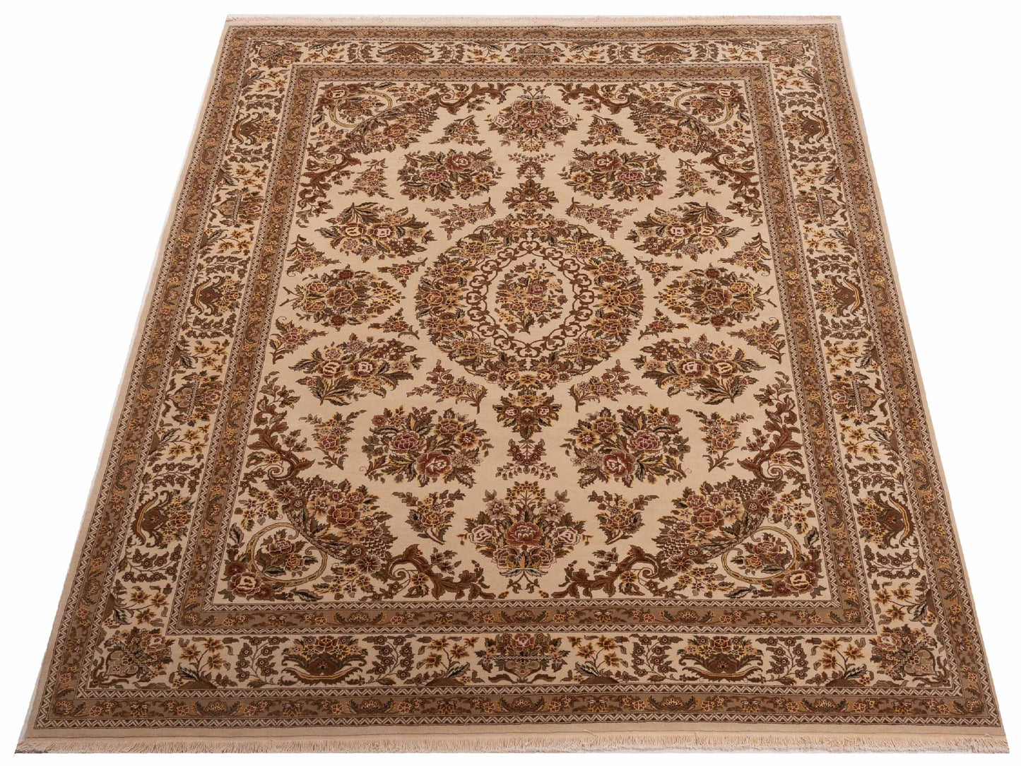 Artalya Ivory Ivory 9x12 Hand Knotted Rug