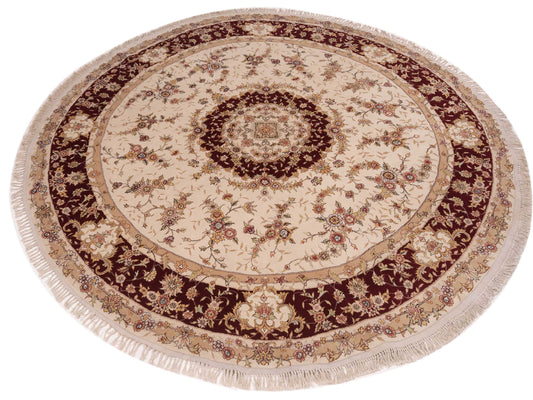 Artalya Ivory Red 10x10 Hand Knotted Rug