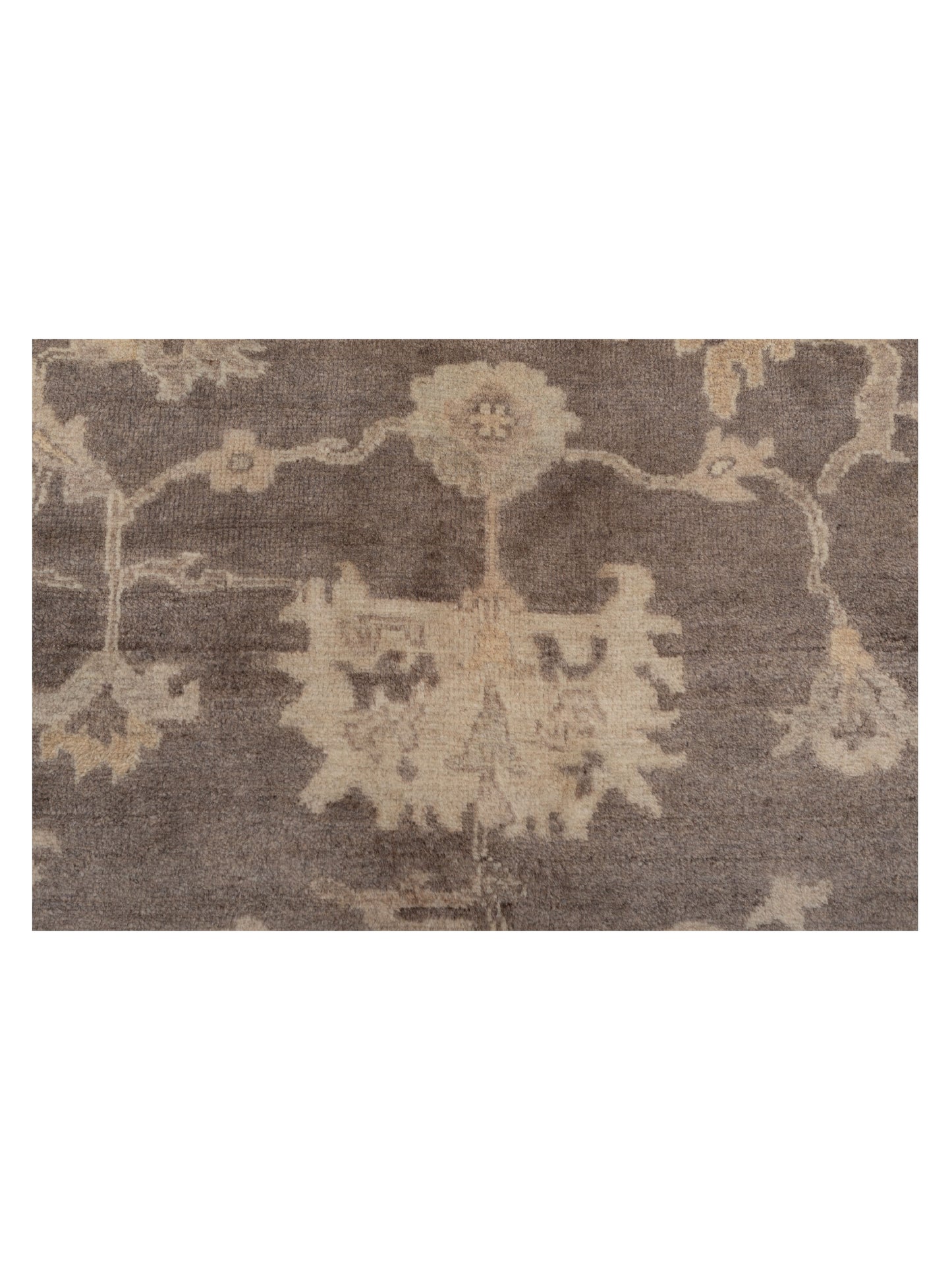 Oushara Brown Ivory 7.11x9.10 Hand Knotted Rug