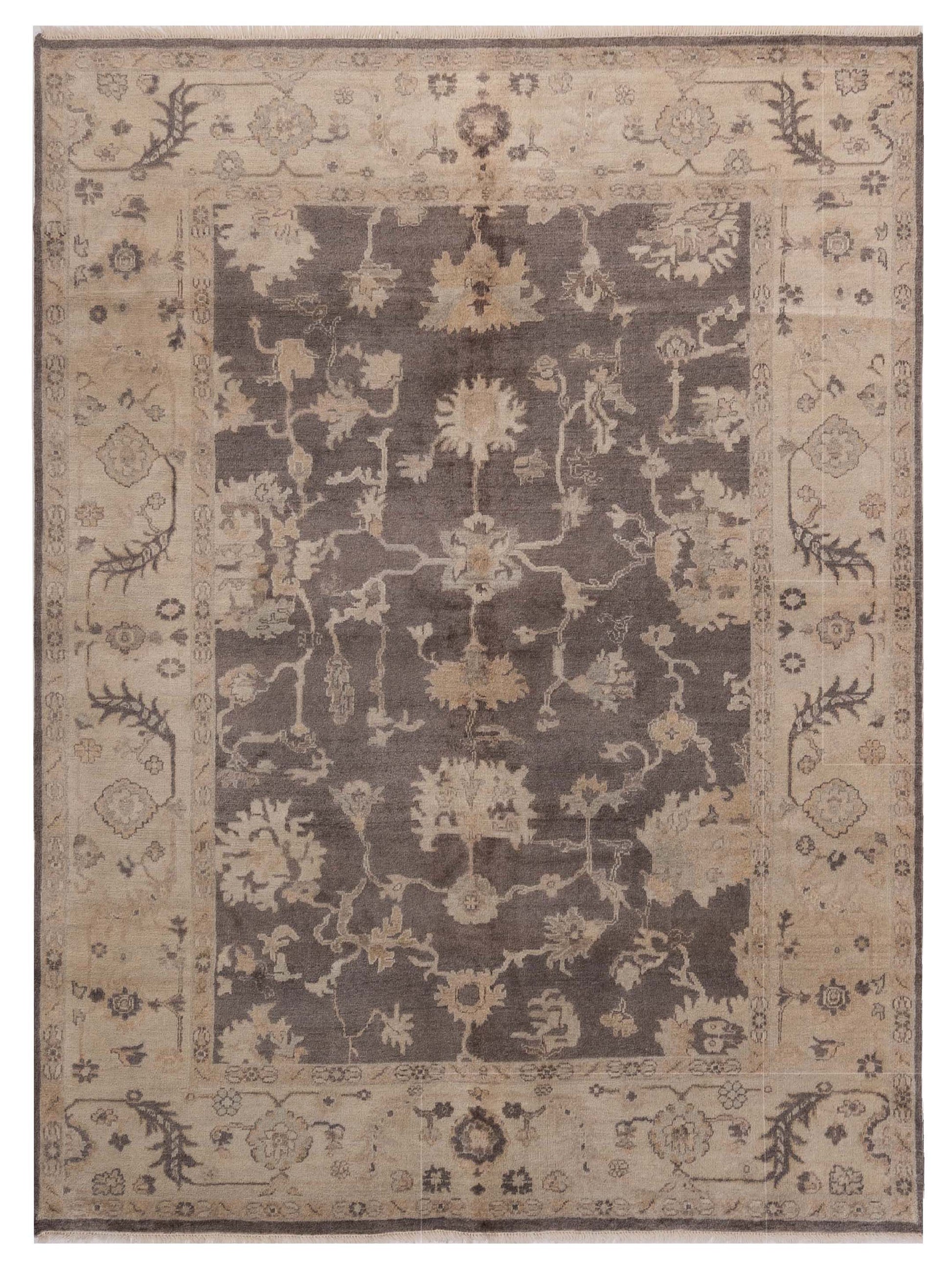 Rajpur Oushak Shah  Brown Ivory Traditional