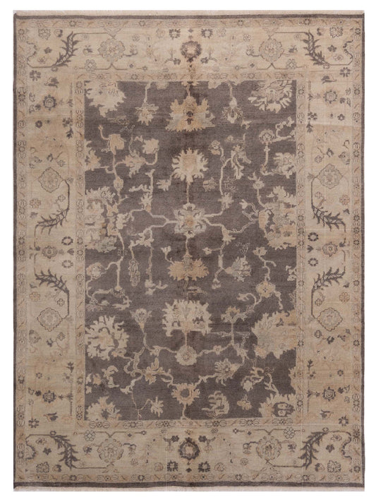 Rajpur Oushak Shah  Brown Ivory Traditional