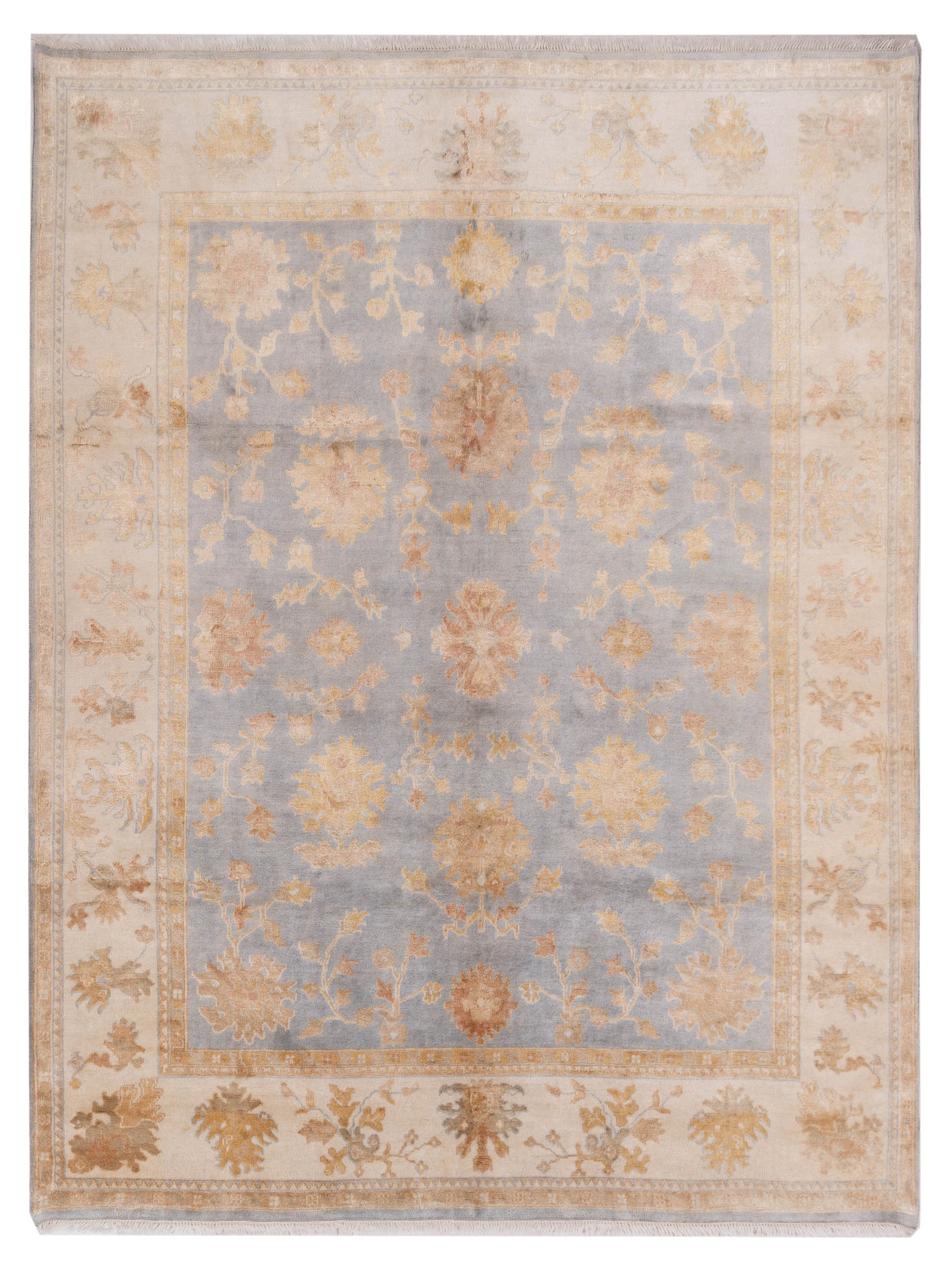 Rajpur Oushak Shah  Gray Ivory Traditional