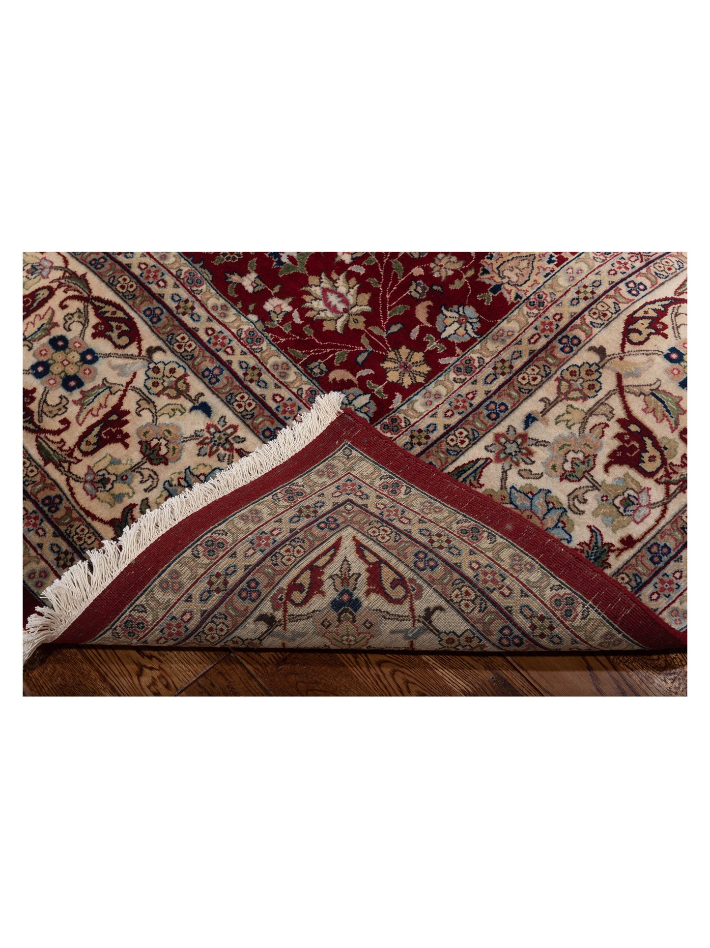 Hereke Red Ivory 8.2x10.1 Hand Knotted Rug