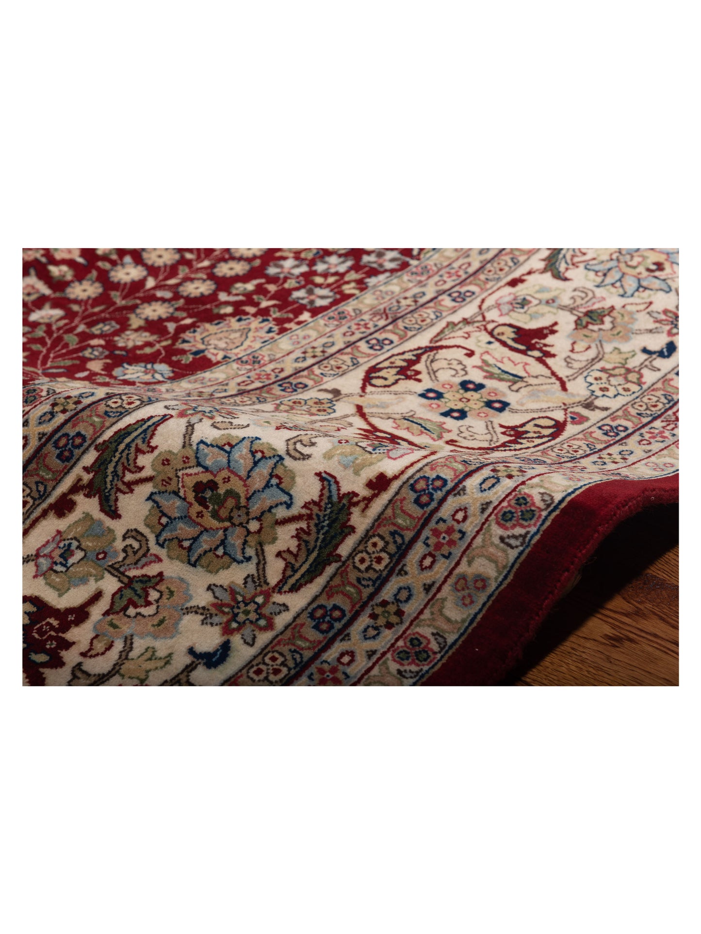 Hereke Red Ivory 8.2x10.1 Hand Knotted Rug