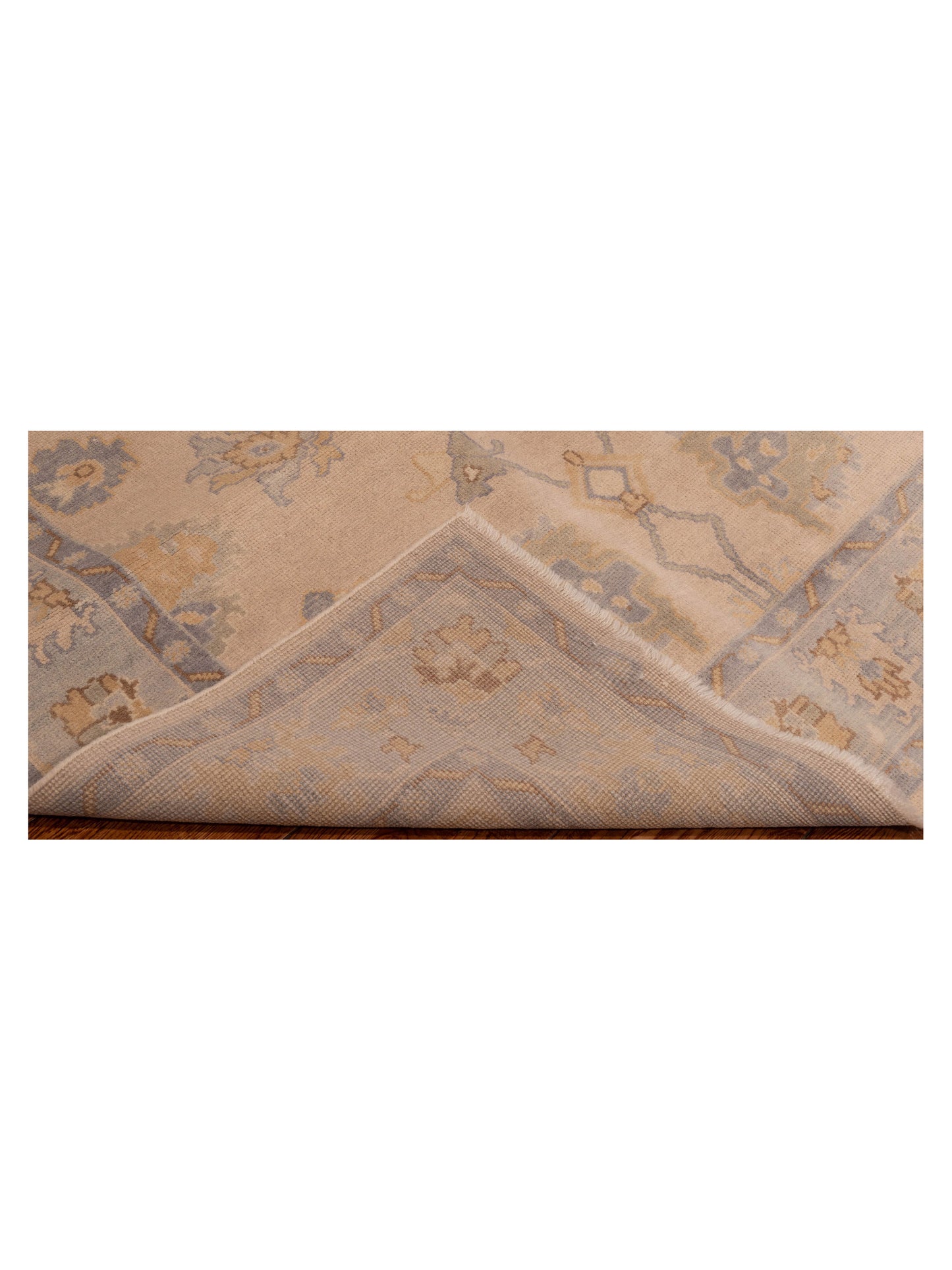 Oushara Beige Blue 6x8.9 Hand Knotted Rug