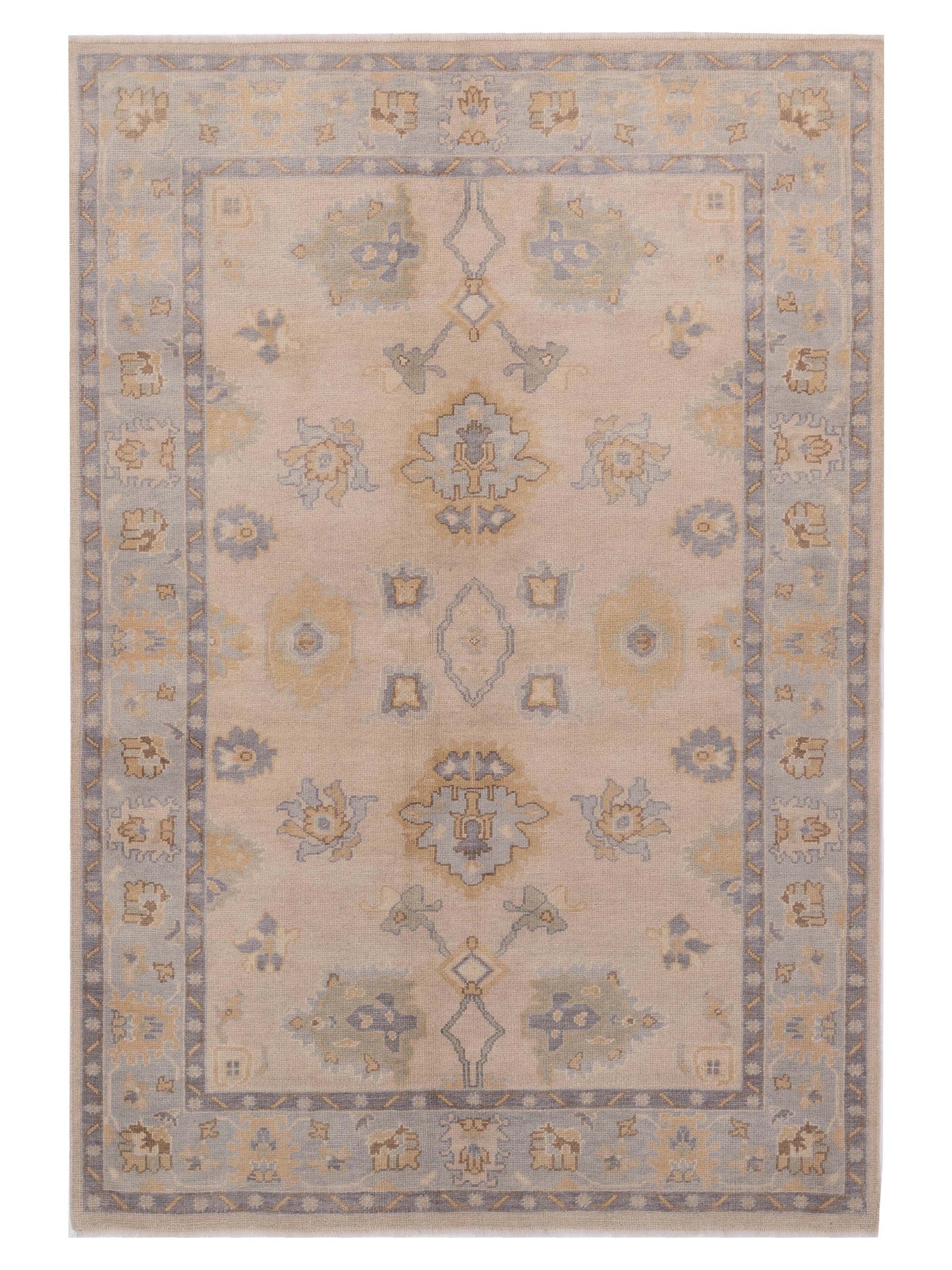 Rajpur Oushak Shah  Beige Blue Traditional