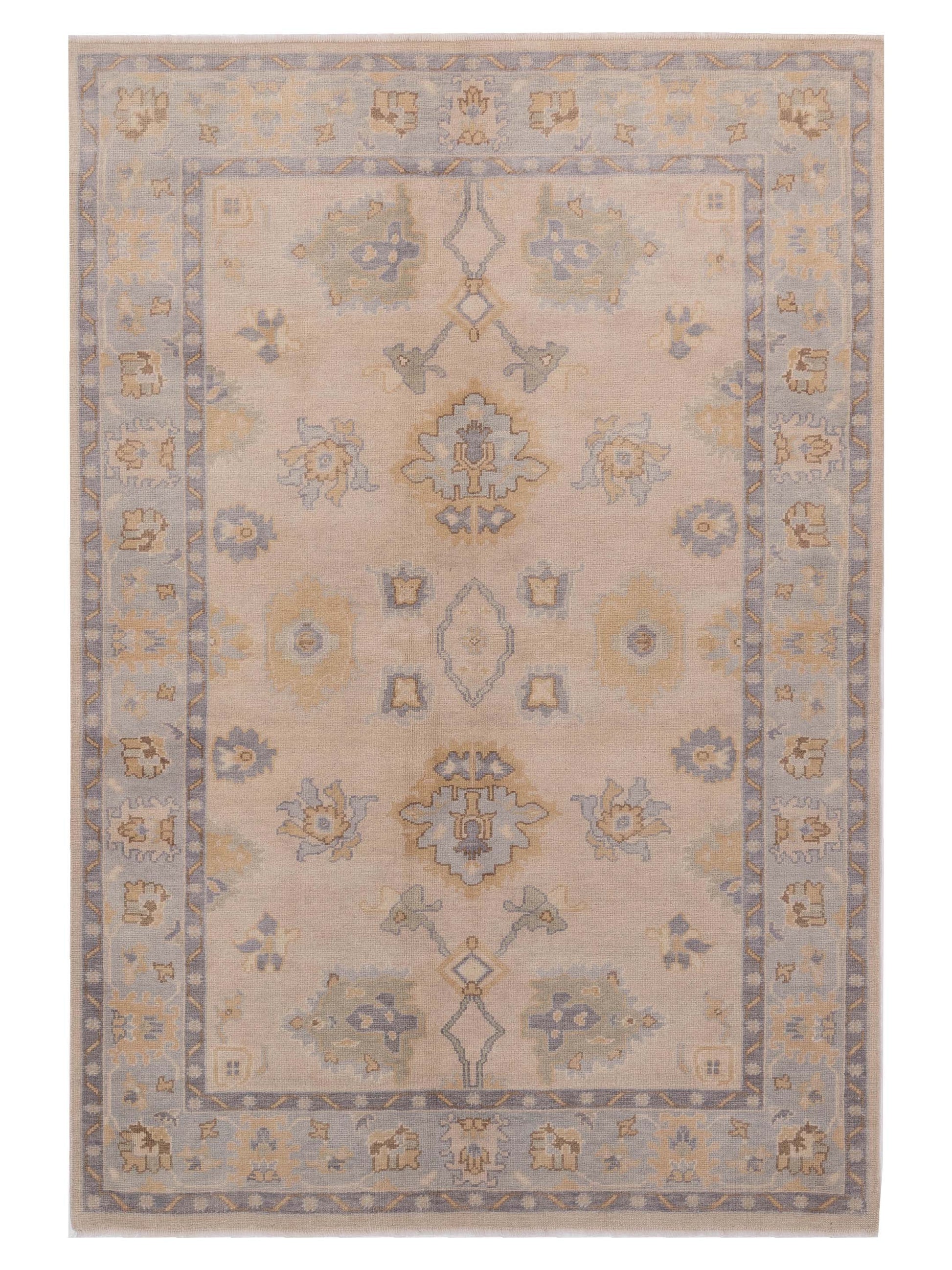 Rajpur Oushak Shah  Beige Blue Traditional