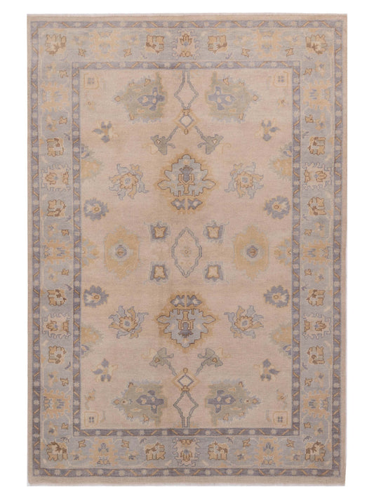 Rajpur Oushak Shah  Beige Blue Traditional
