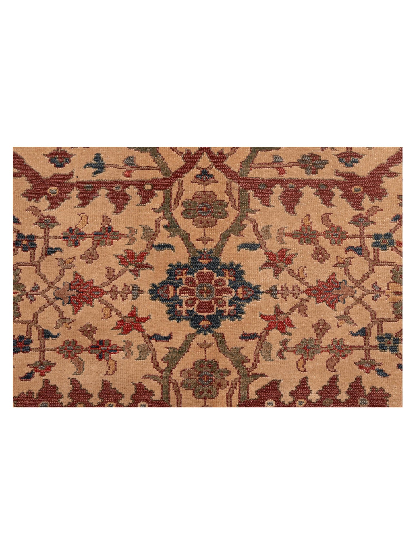 Antiqua Loom Ivory Red 6.9x9.9 Hand Knotted Rug