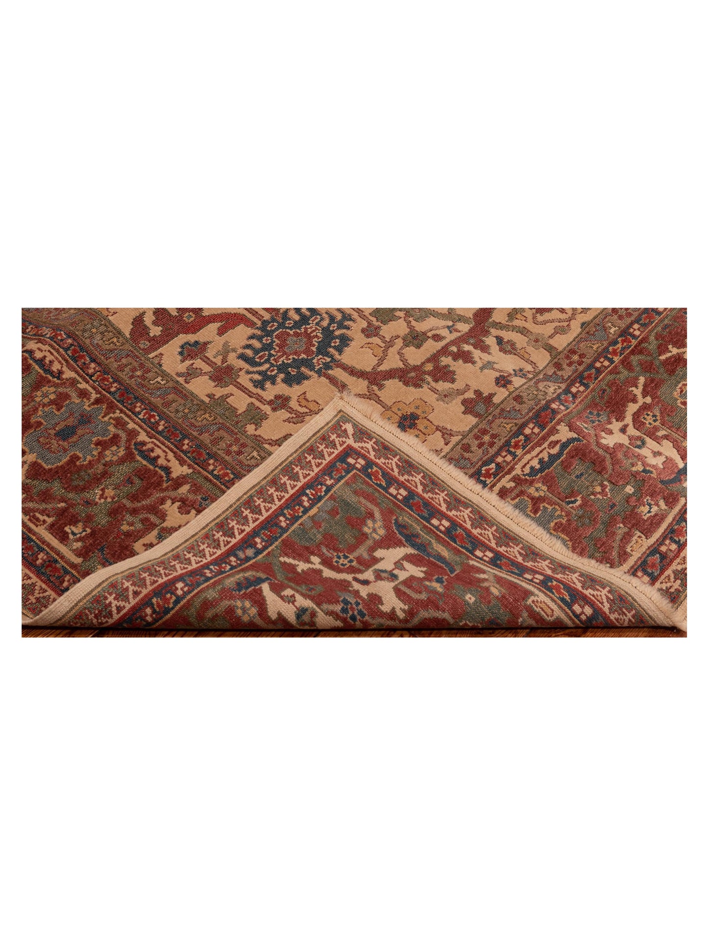 Antiqua Loom Ivory Red 6.9x9.9 Hand Knotted Rug