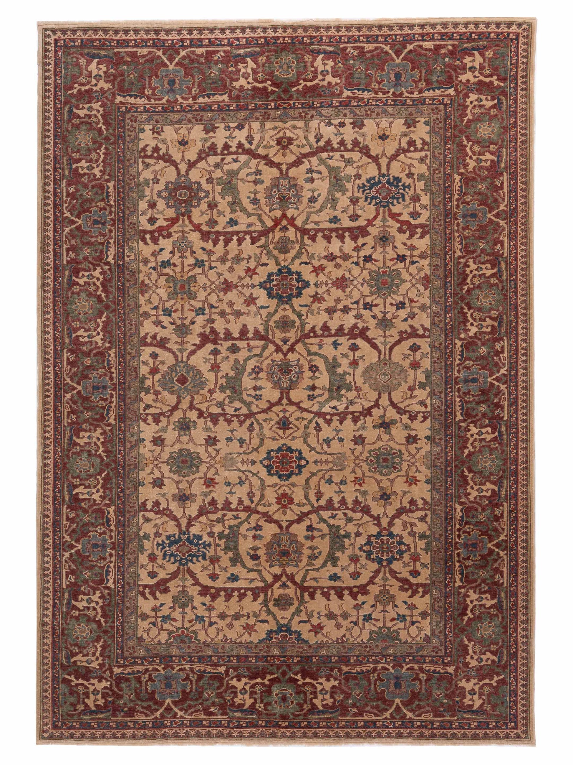 Pasha Antique Loom  Ivory Red Traditional