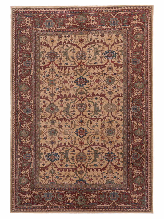 Pasha Antique Loom  Ivory Red Traditional