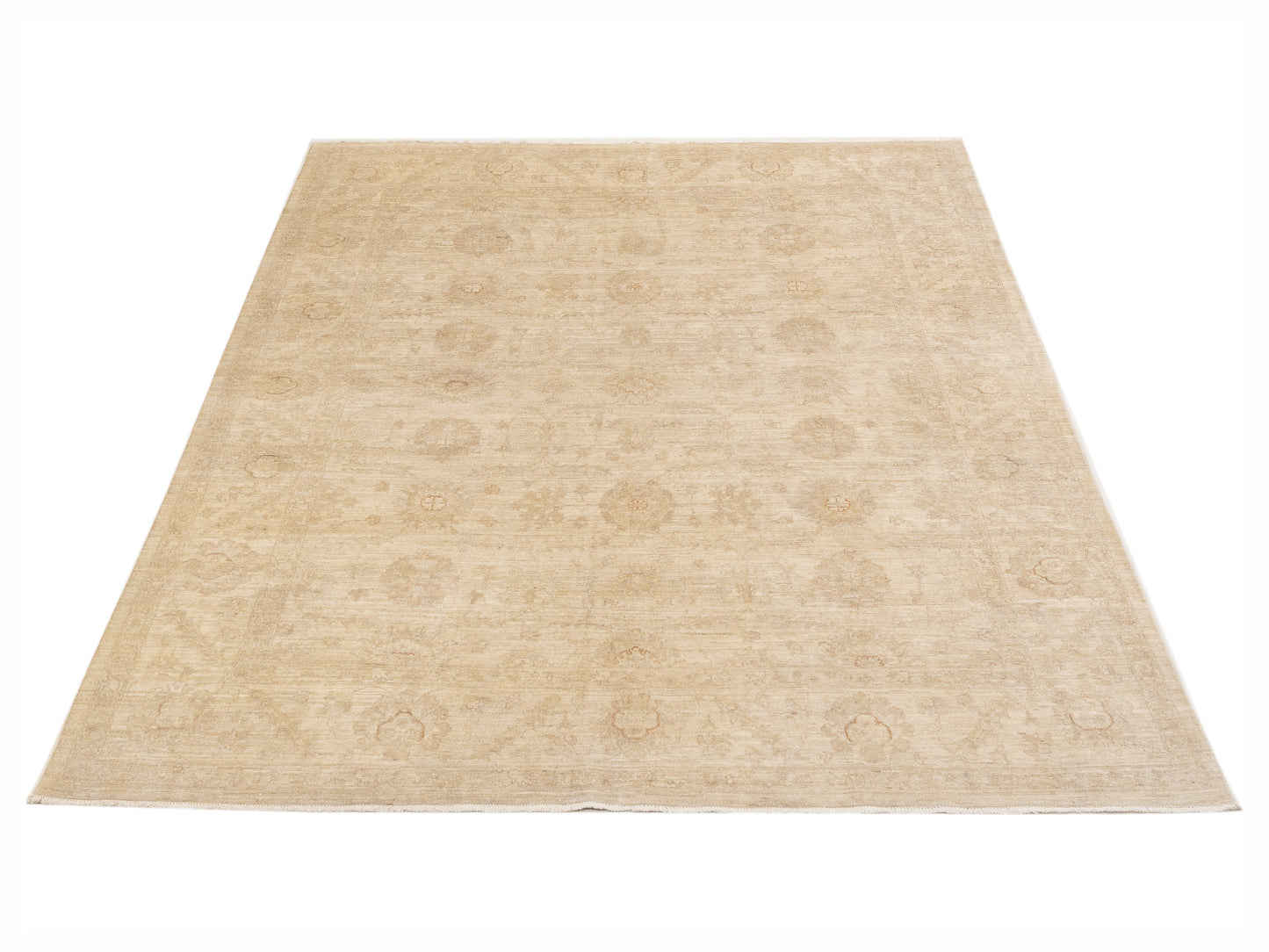Sabira Ivory Ivory 7.11x9.11 Hand Knotted Rug