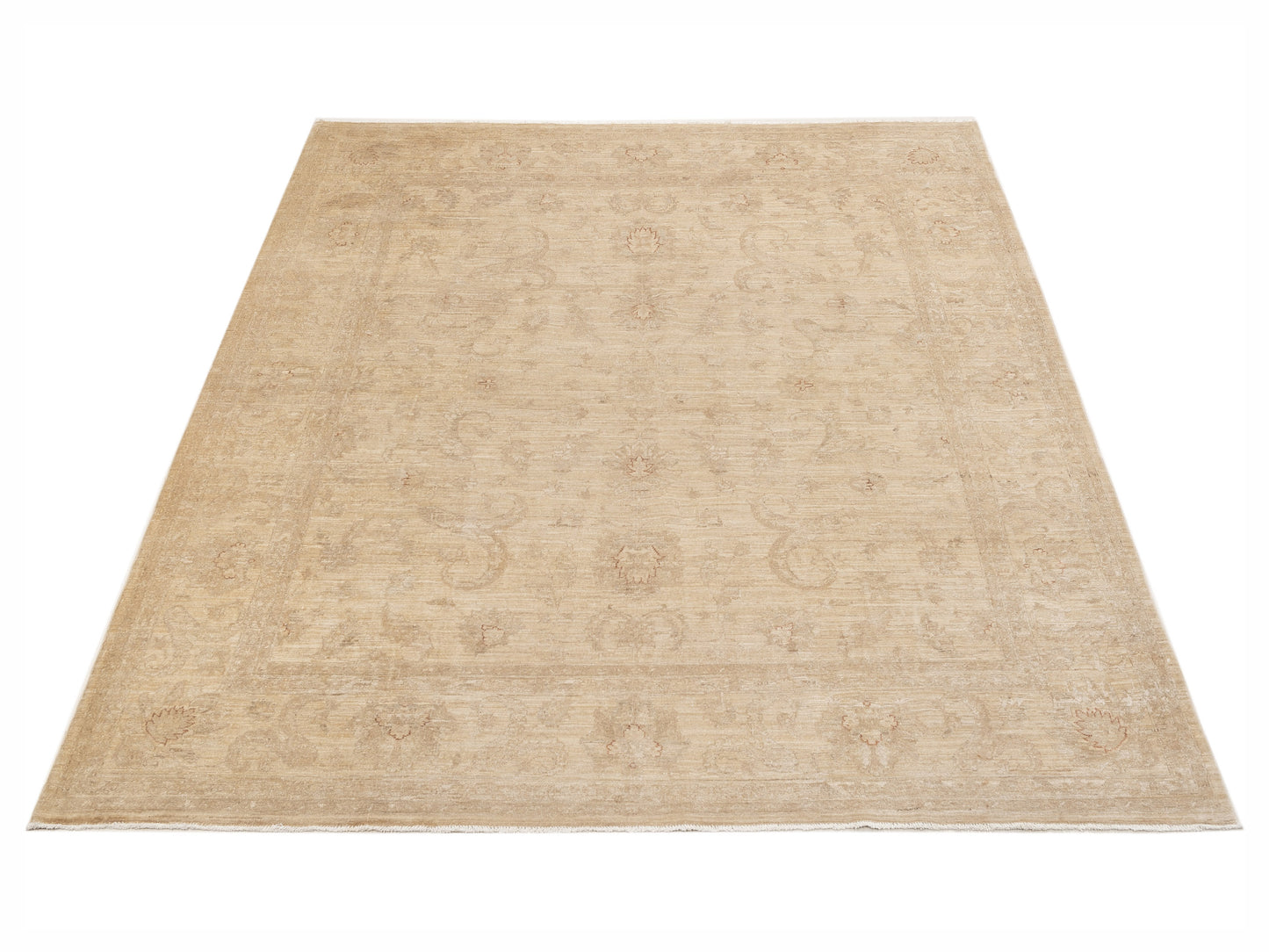 Sabira Ivory Ivory 8.2x9.11 Hand Knotted Rug