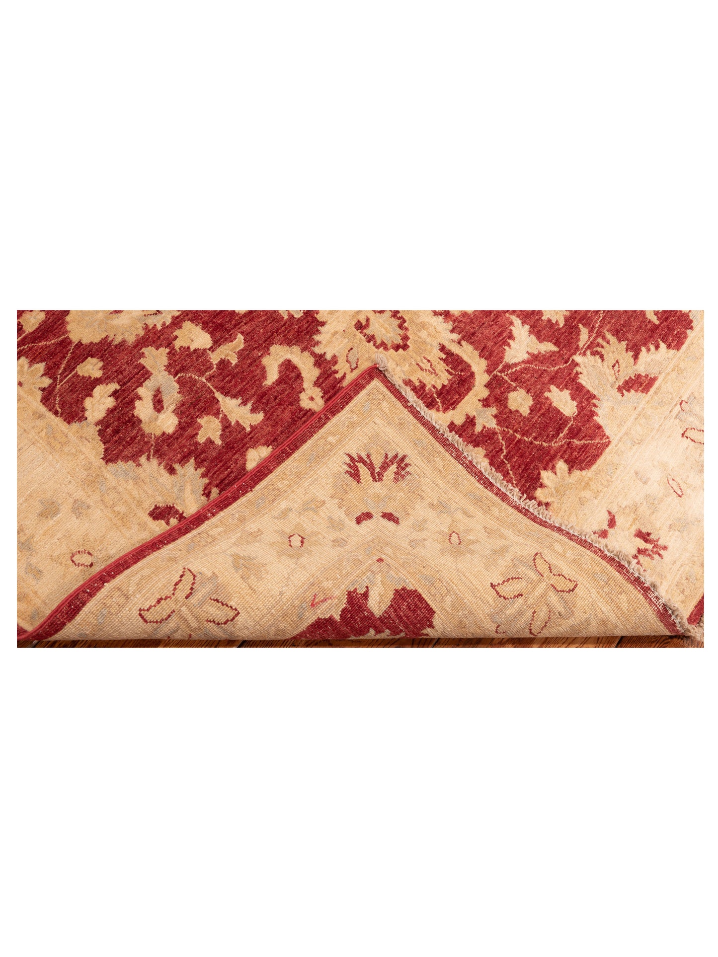 Sabira Red Ivory 4.11x6.7 Hand Knotted Rug