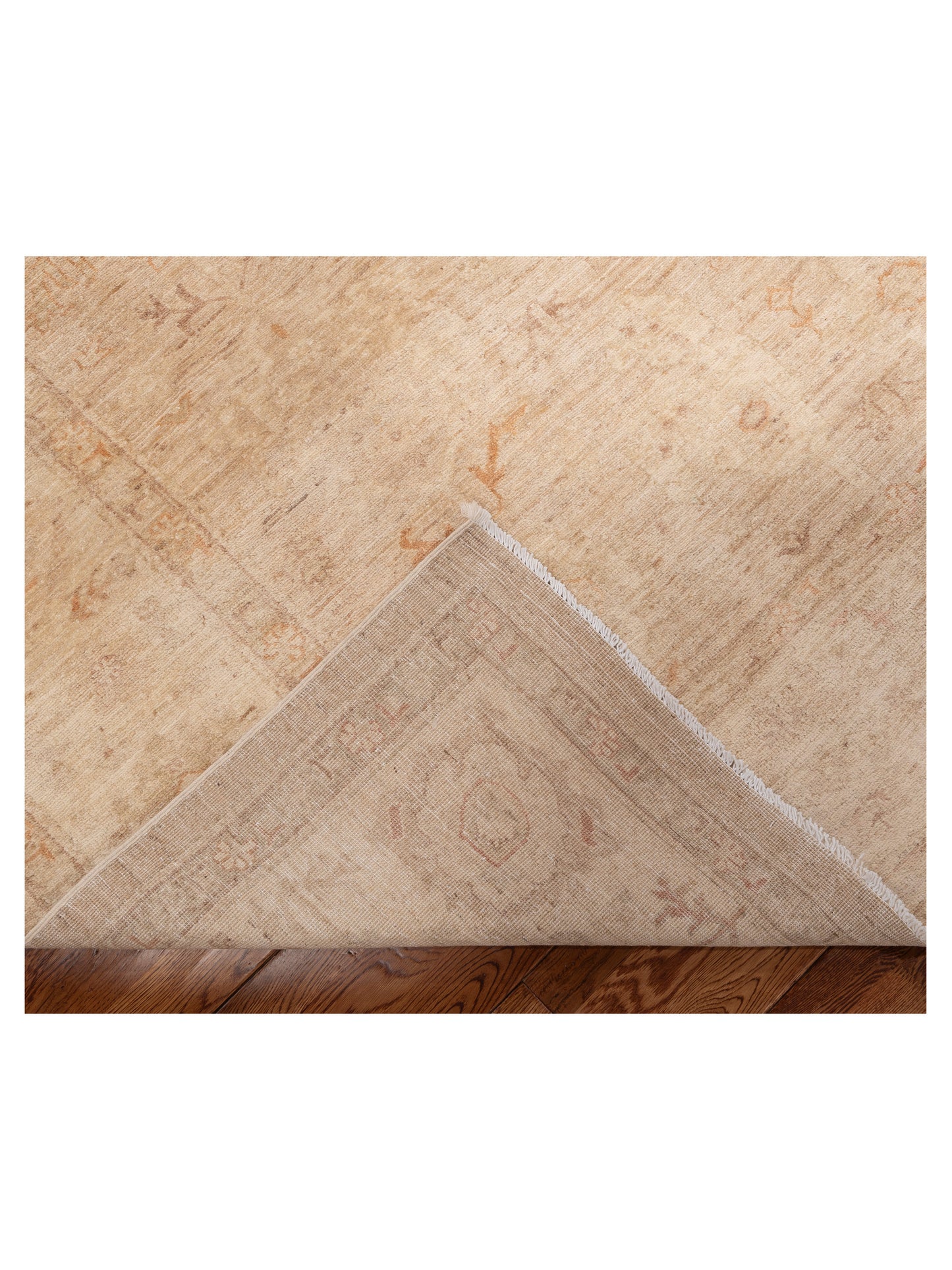 Sabira Beige Ivory 8.1x9.6 Hand Knotted Rug