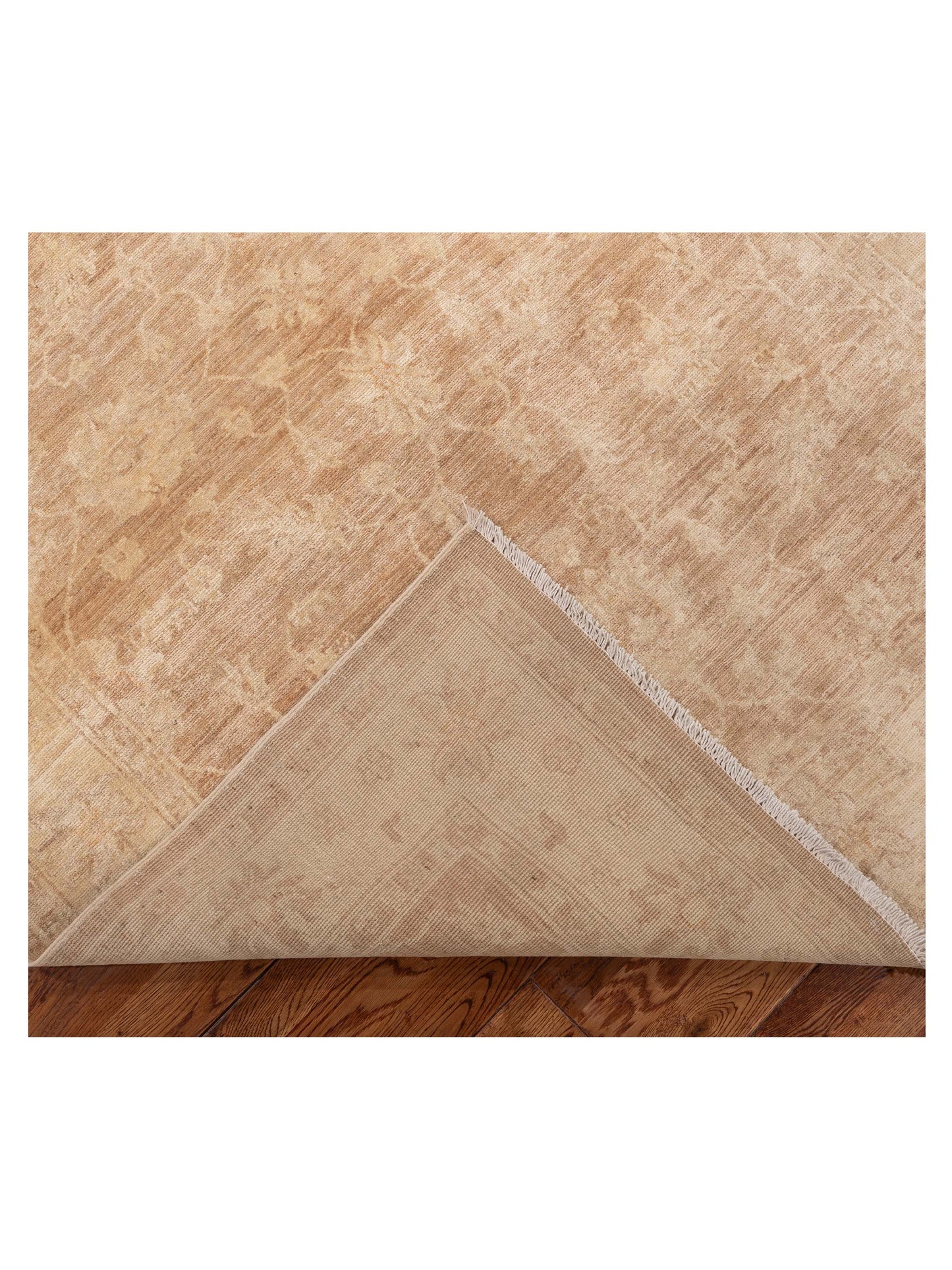 Sabira Brown Beige 4.8x6.8 Hand Knotted Rug