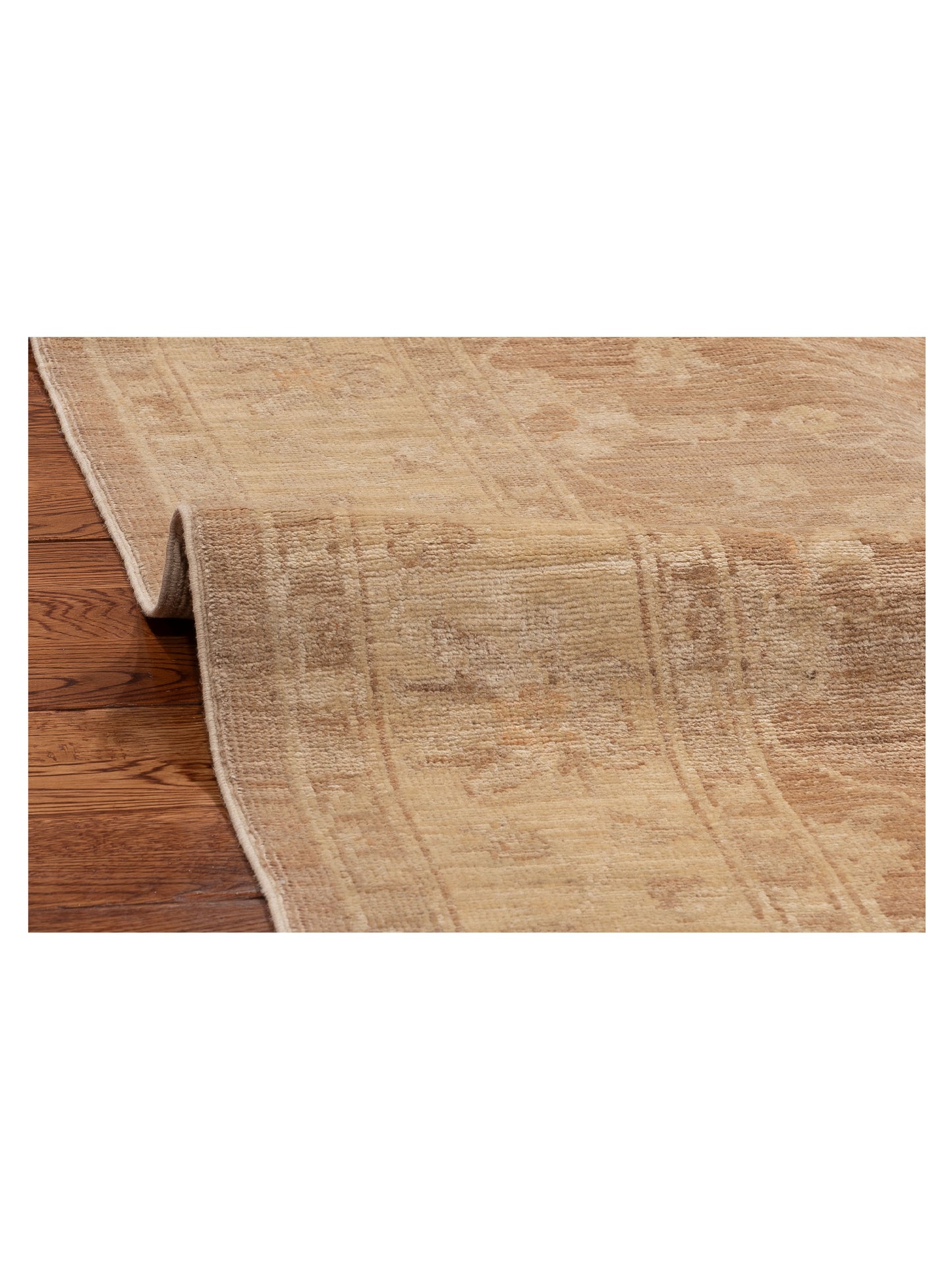 Sabira Brown Beige 4.8x6.8 Hand Knotted Rug