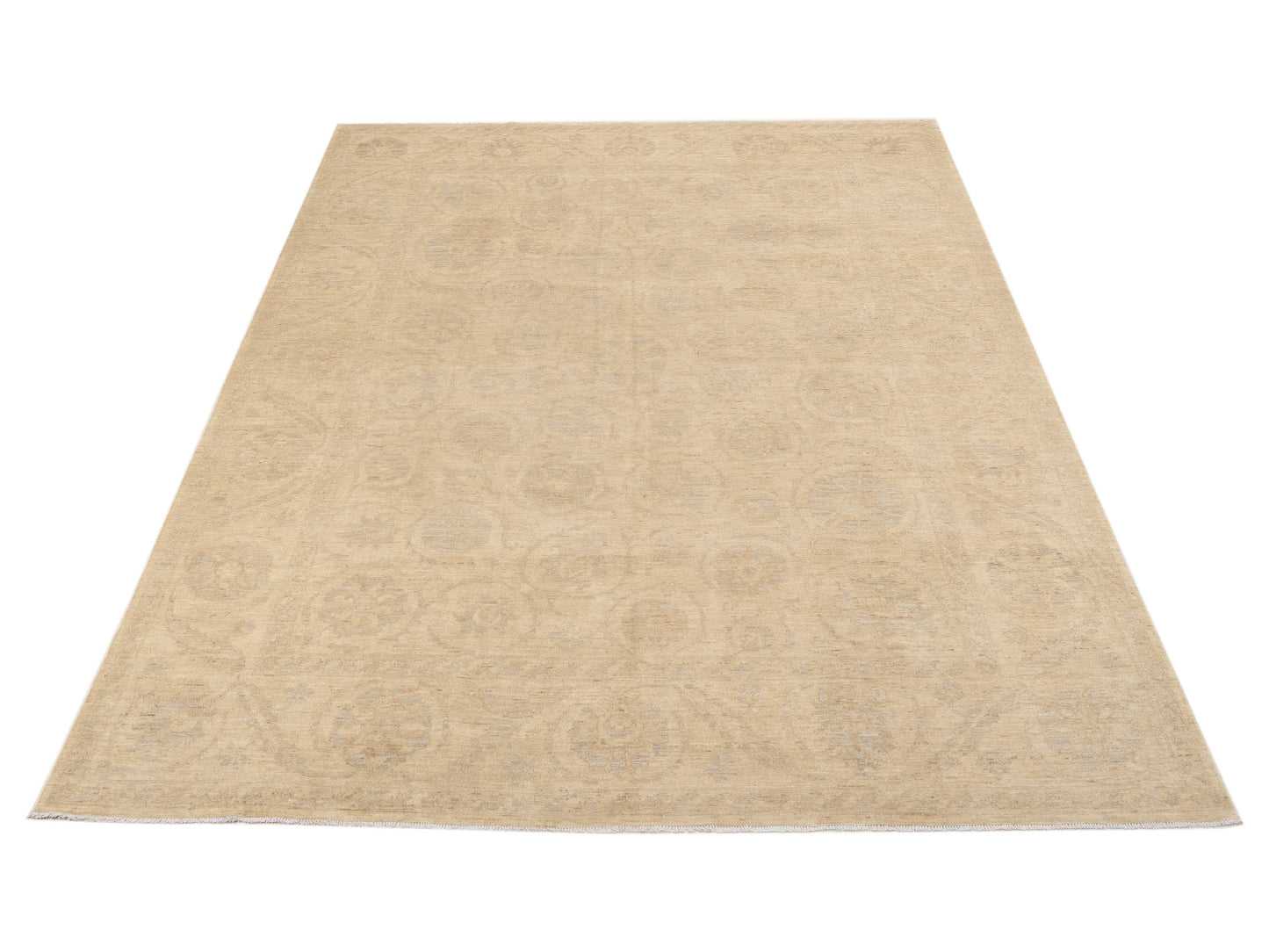 Sabira Ivory Ivory 8.10x11.9 Hand Knotted Rug