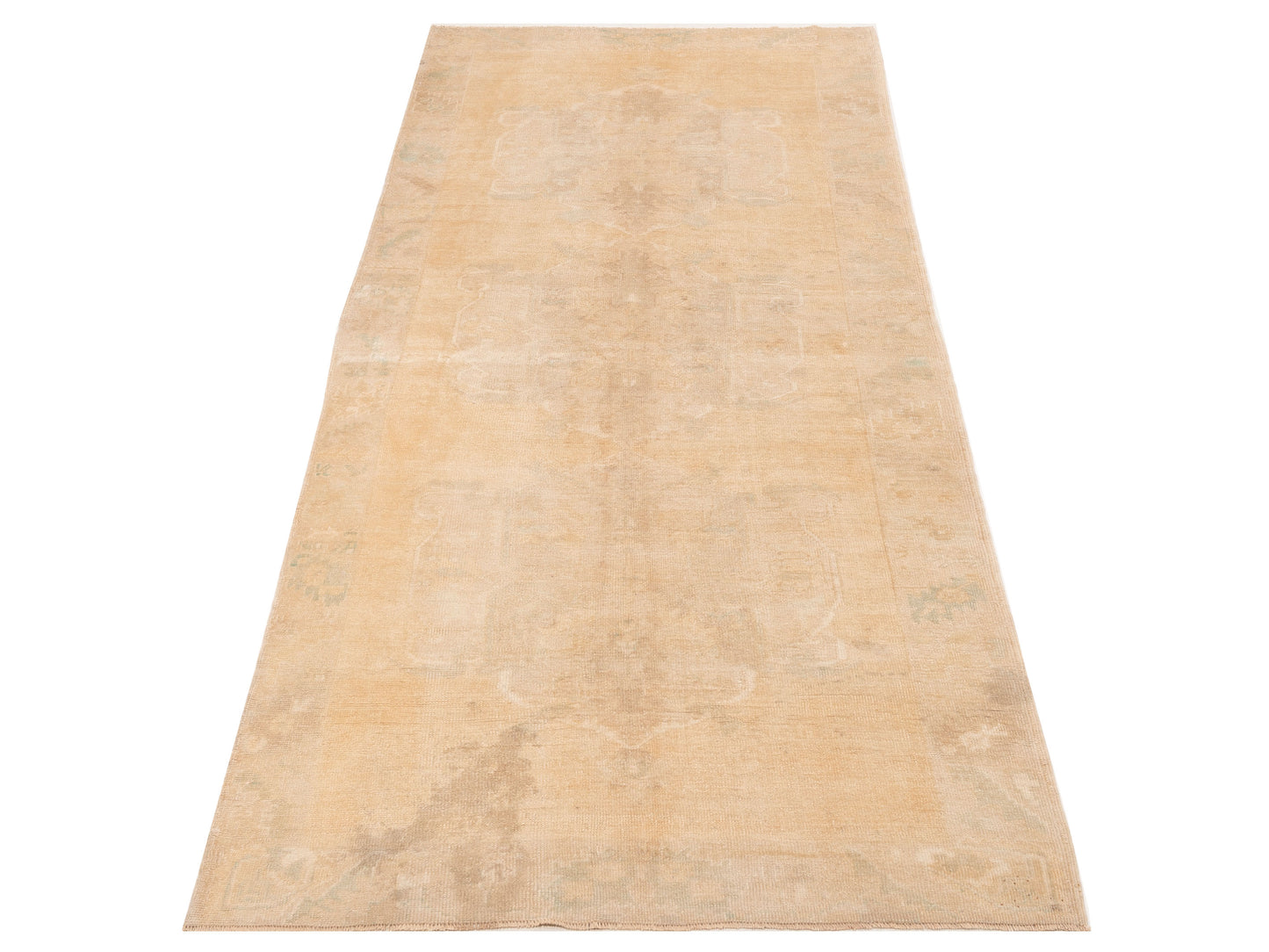 Nomadra Beige Beige 5.1x11.8 Hand Knotted Rug