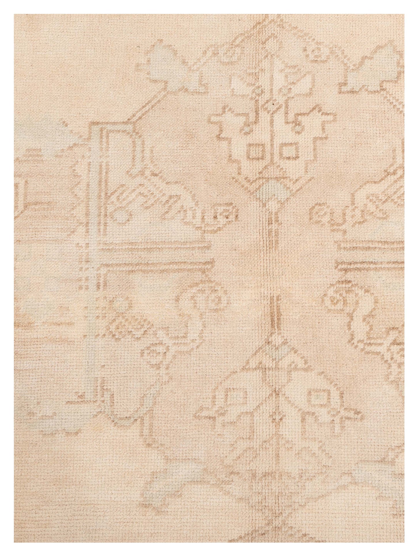 Nomadra Beige Beige 5.1x11.2 Hand Knotted Rug