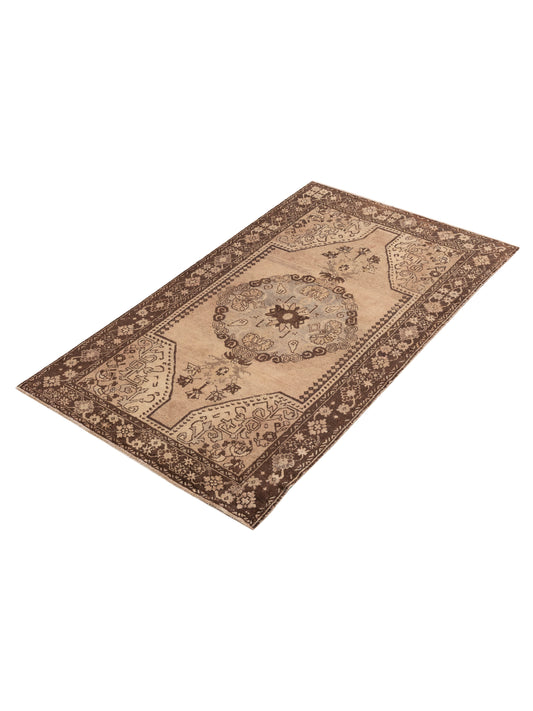 Nomadra Beige Brown 4.9x8 Hand Knotted Rug