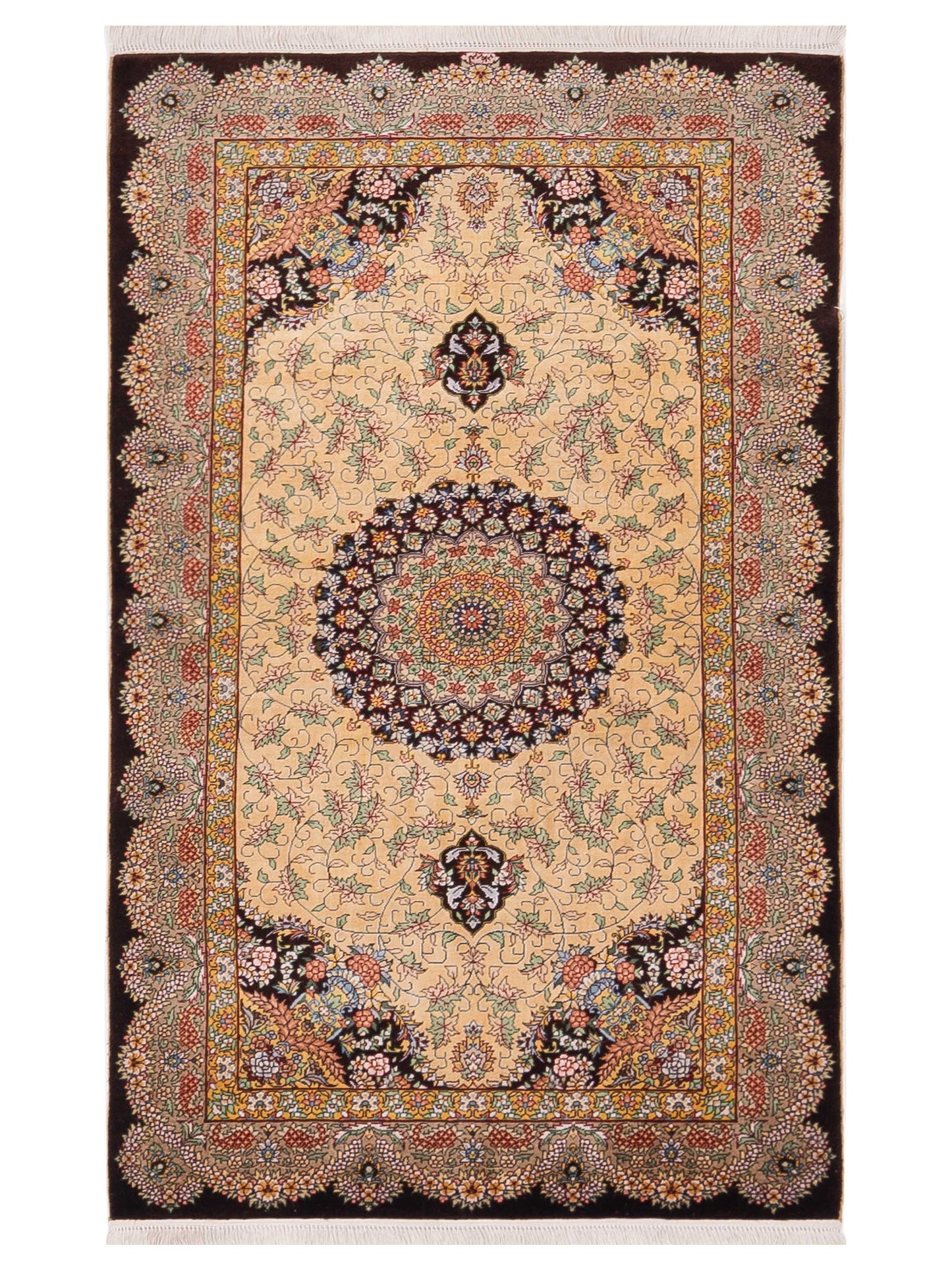 Pasha Pure Silk  Gold Brown Traditional